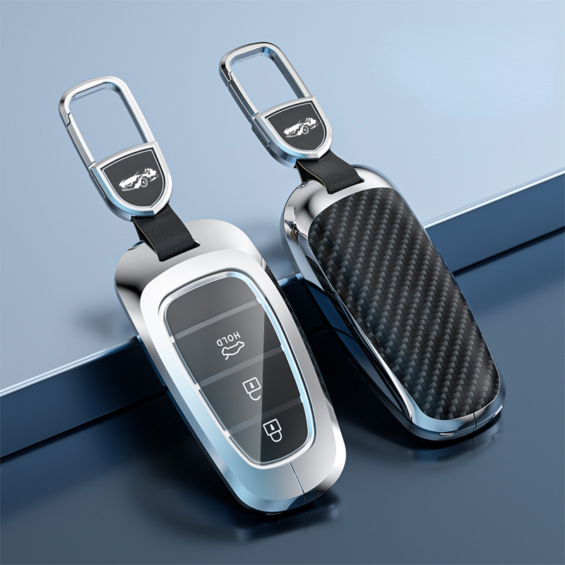 Nuova copertura chiave per auto in lega TPU per Hyundai Santa Fe Tucson 2022 NEXO NX4 Atos Solaris Prime2021 3 4 5 6 7 8 pulsanti Premium Key Case - S5e32646c27744e5eaa727986b17942297