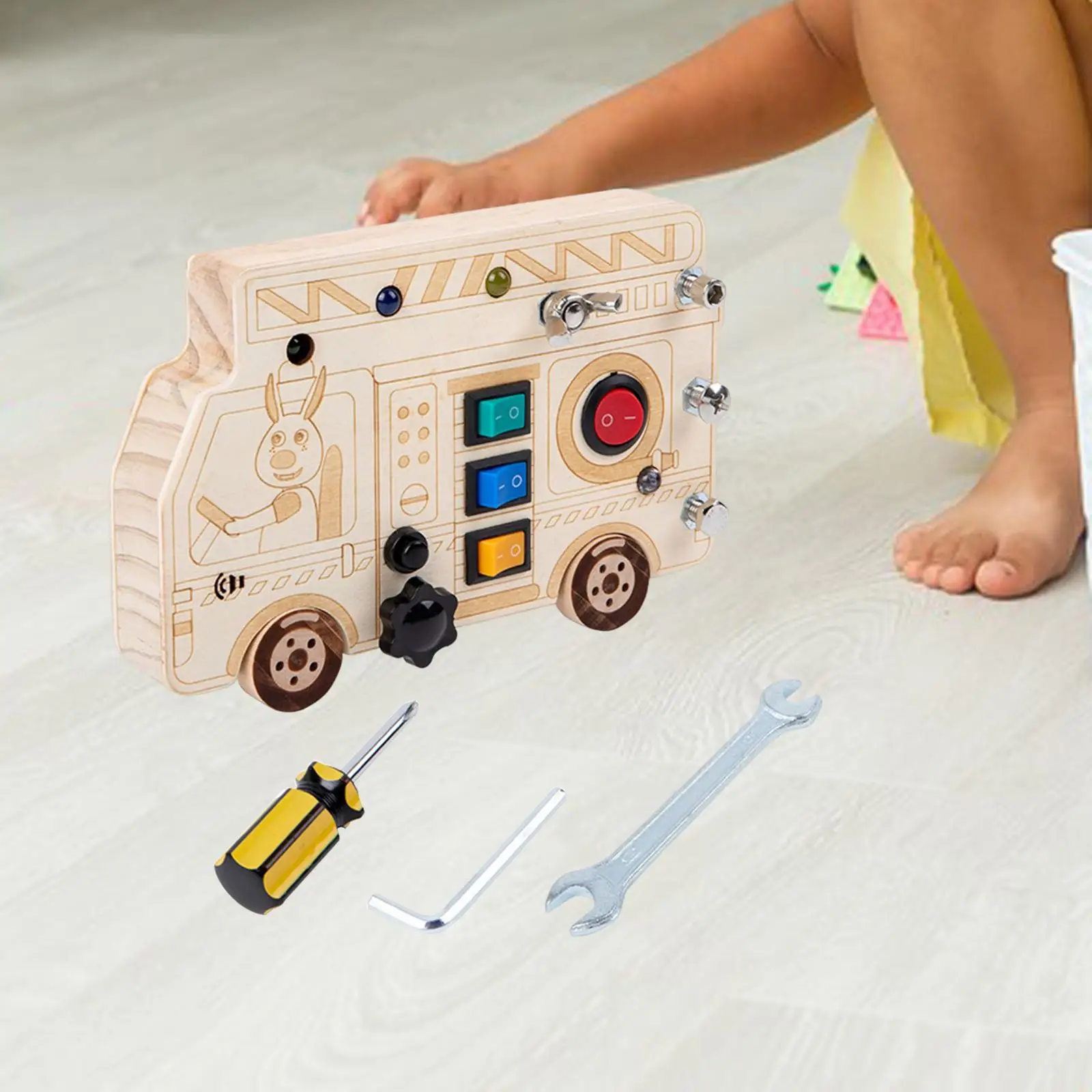 Busy Board Fine Motor Skills Learning Early Education Toy for Nursery