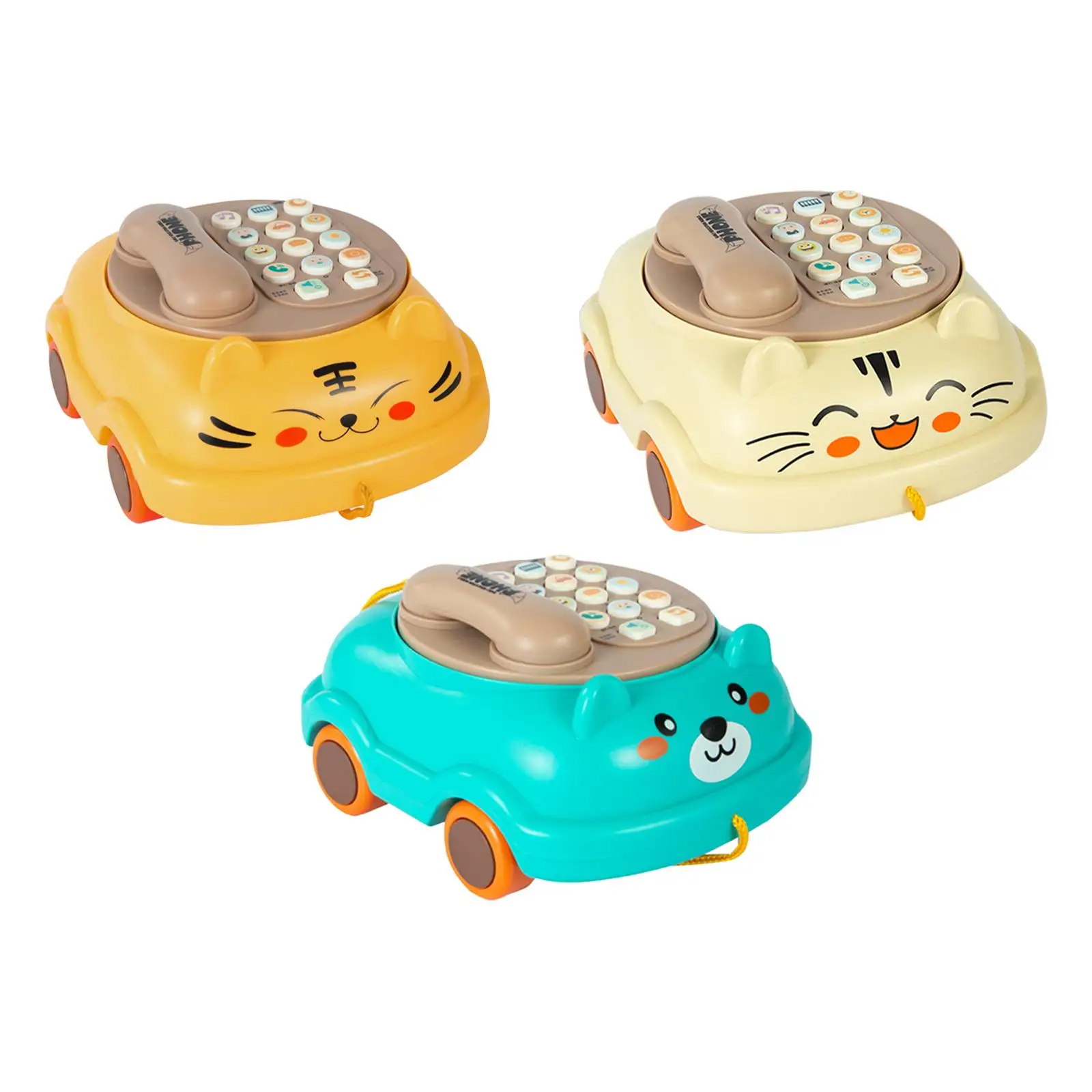Cognitive Development Toy Lights Musical Montessori Baby Musical Toy Pretend Phone for Children Early Education Gift Boy Girl