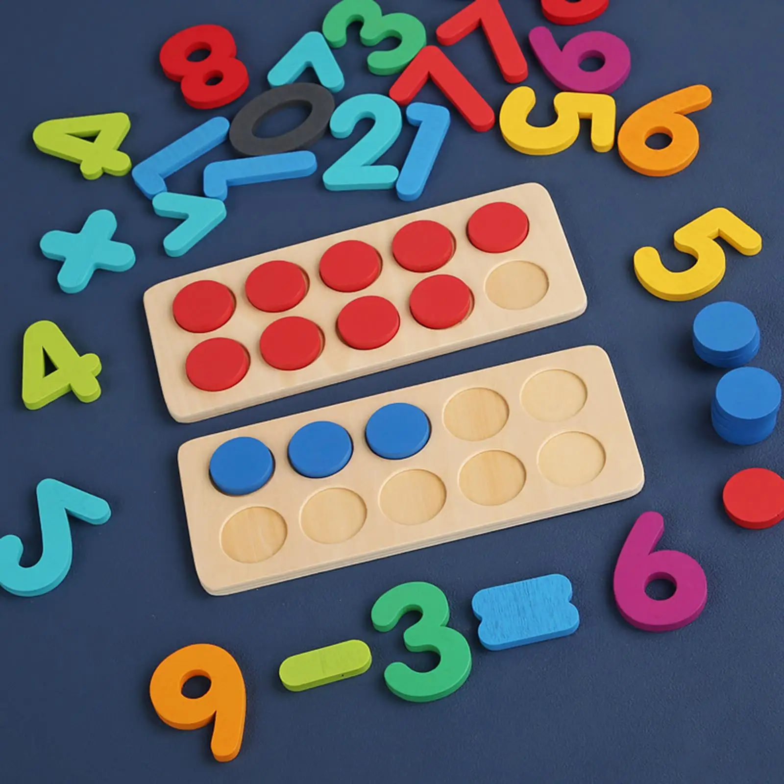 Montessori Toys Teaching Aid Enhance Parent Child Interaction Ten Frame Set for Teachers Kindergarten Preschool Boys and Girls