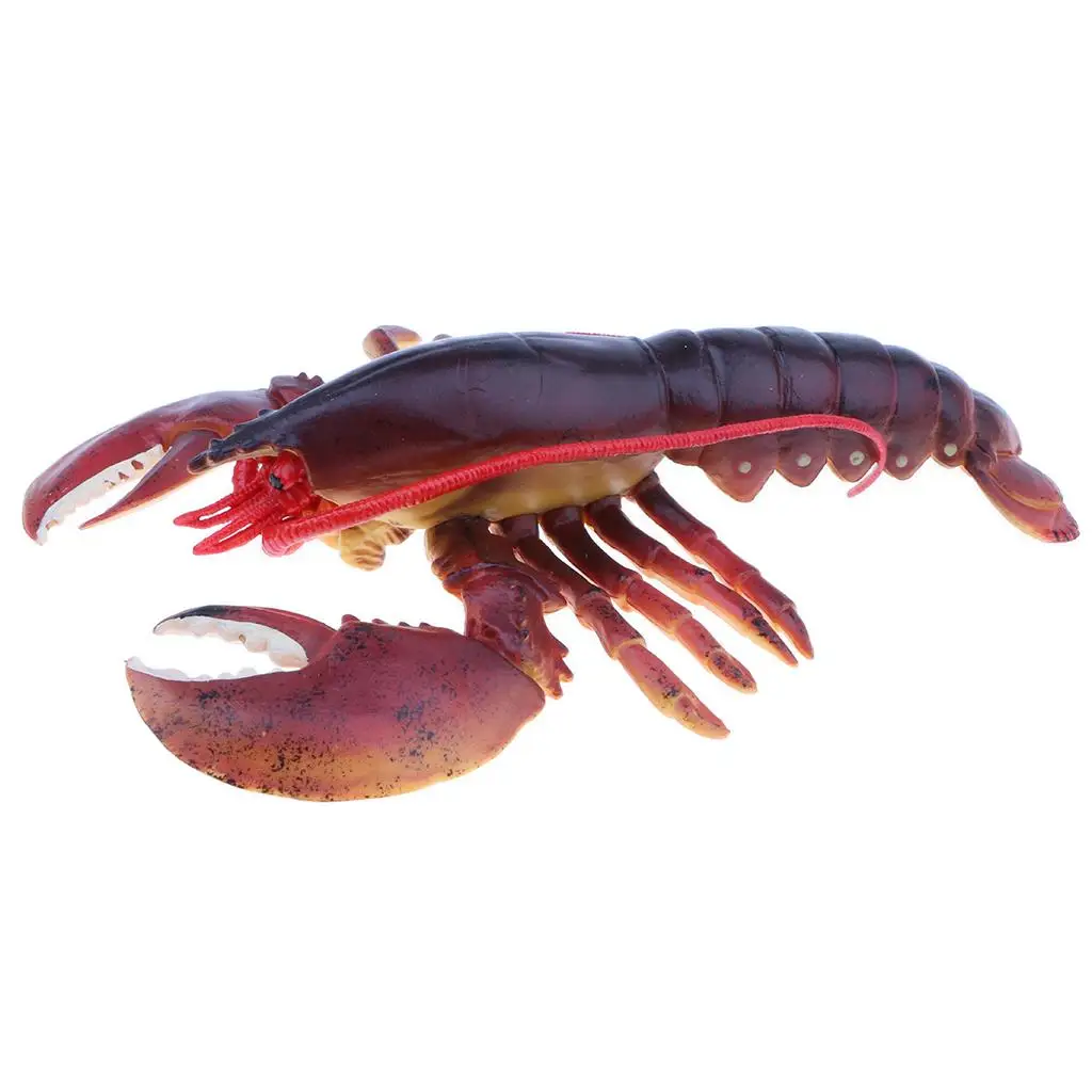Plastic  Animal Model Figurine Toy , Birthday Gift Home Decor - 9`` Red Lobster