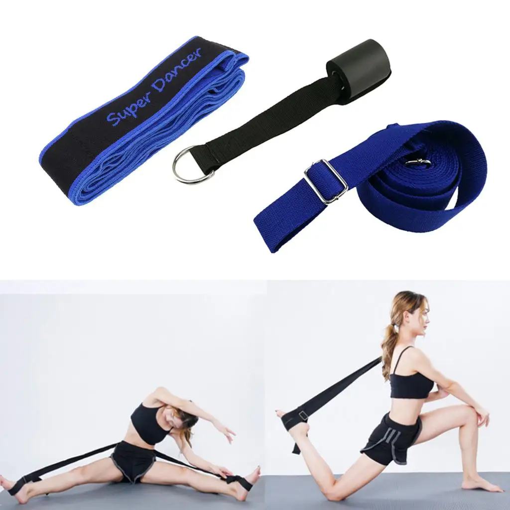 Adjustable Door Flexibility & Stretching Leg Stretcher Strap with 8 Loops Yoga Belt for Ballet Cheer Gymnastics  Dancers