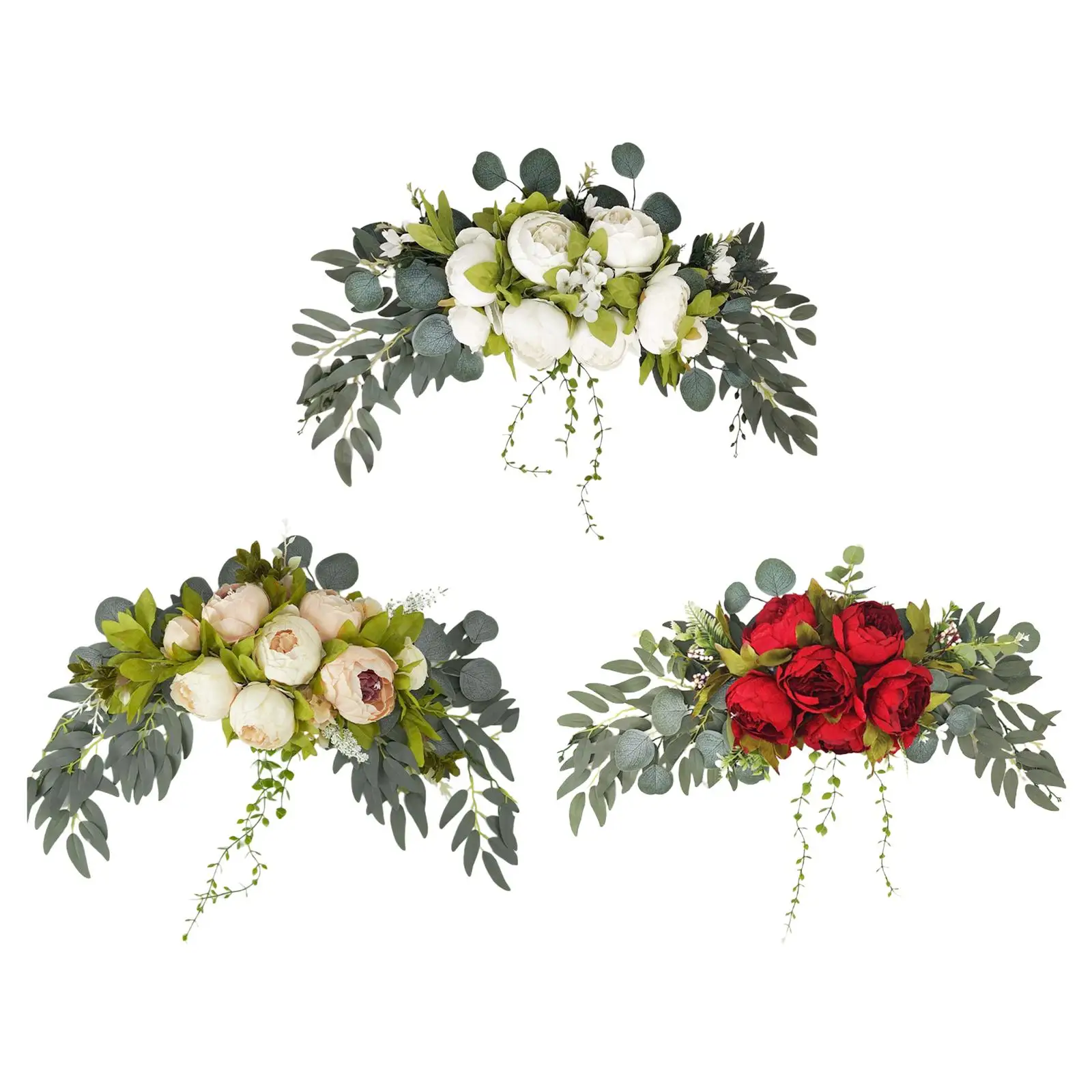 Wedding Arch Flowers Table Centerpieces Peony Wreaths Backdrop Floral Arrangement Garland for Door Office Home Arrange Event