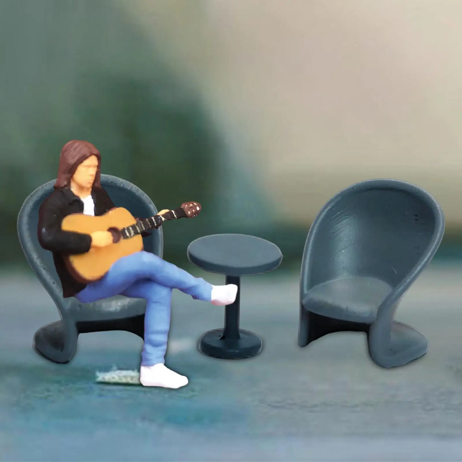 1/64 Scale Music Figurine Resin 1/64 Scale Band Figures for Micro Landscape Building Desktop Decoration Diorama Layout