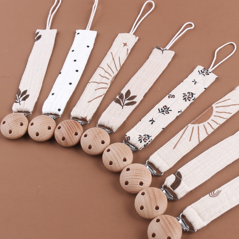 Baby Schnuller Clip Anti-Drop Baumwolle Seil Beißring Clip Schnuller Kette Säugling Geschenk a2ub – Detail 8
