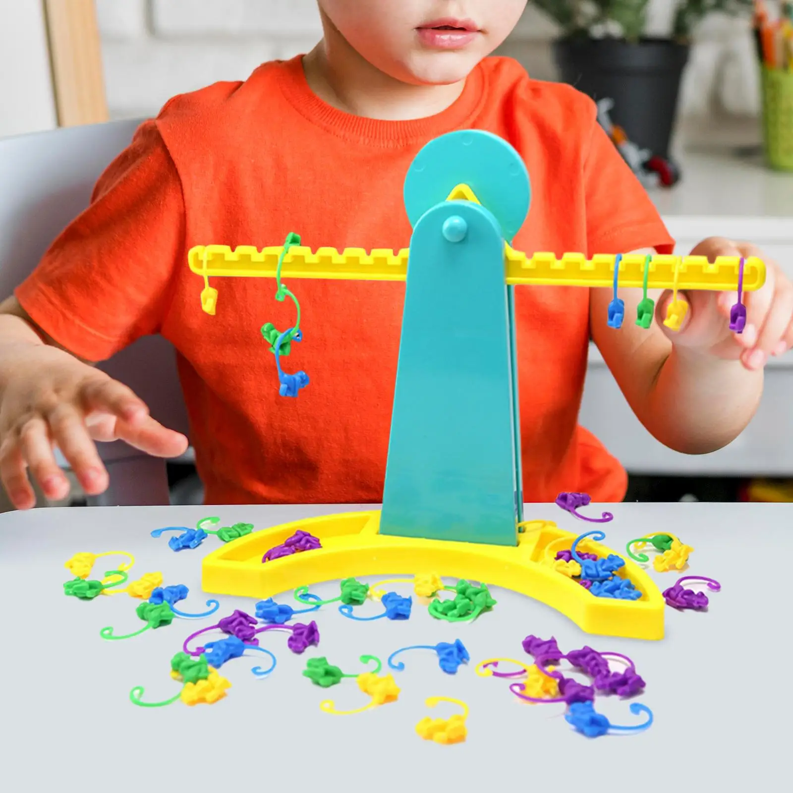 Montessori Math Interactive Stem Couting Early Learning Scale for Communication Teaching Tool Cooperation Fine Motor Skills Gift