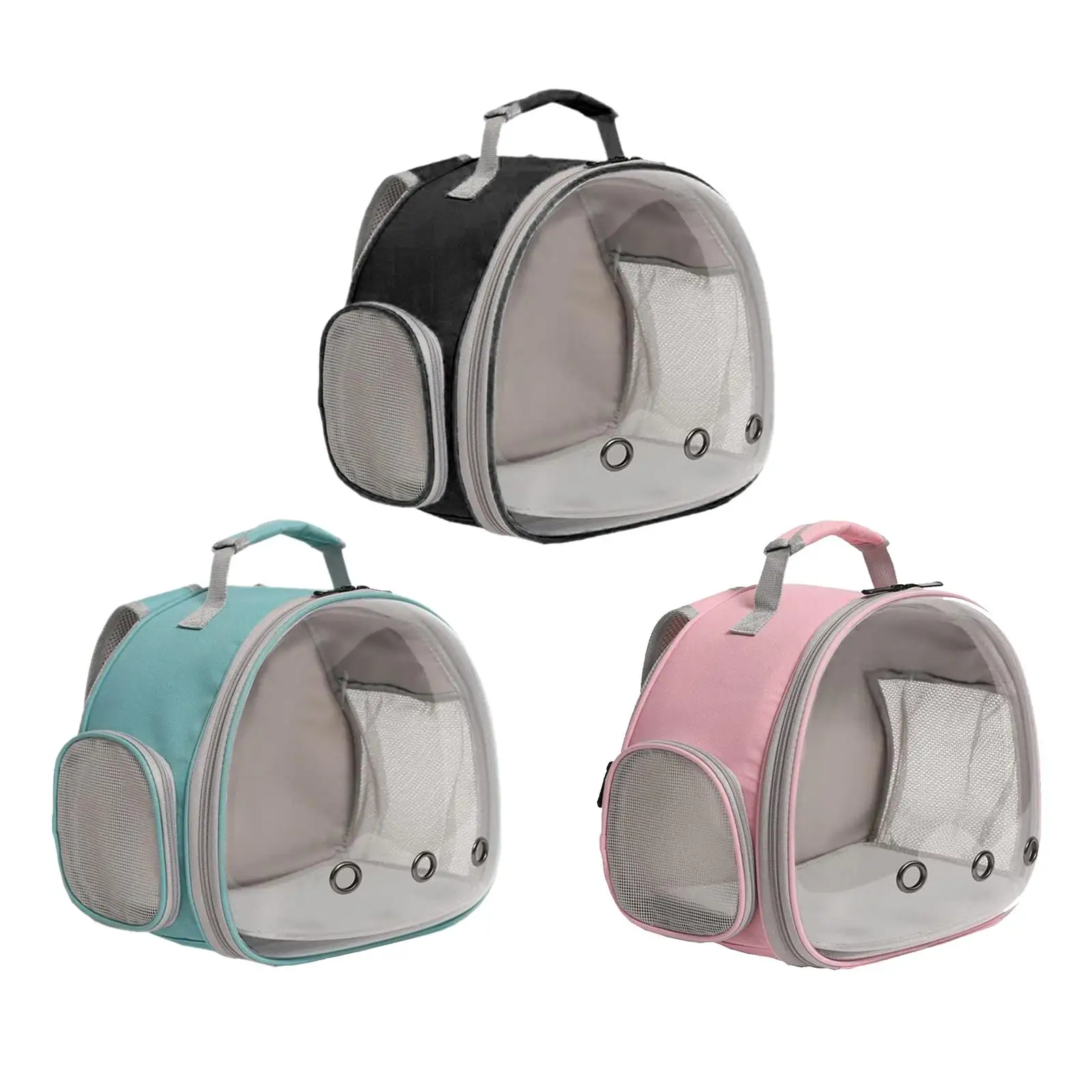 Pet Hamster Carrier Backpack Breathable Clear Window Multifunction Pouch Pet Travel Bag Carrying Bag for Hedgehog Parrot Bird