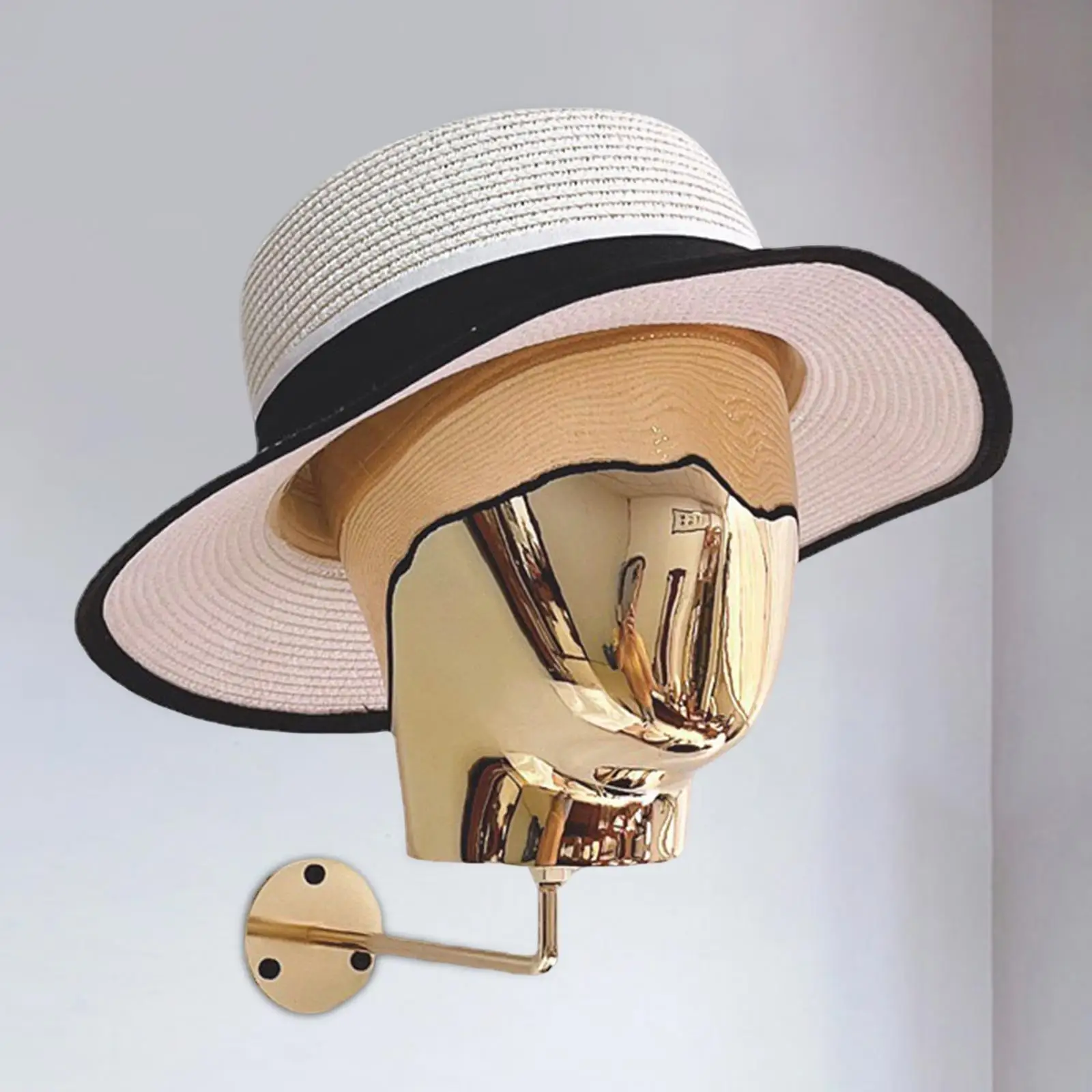 Hat Rack Metal Decorative Vintage Style Hanger Mannequin Head Storage Holder for Home Salon Hats Caps