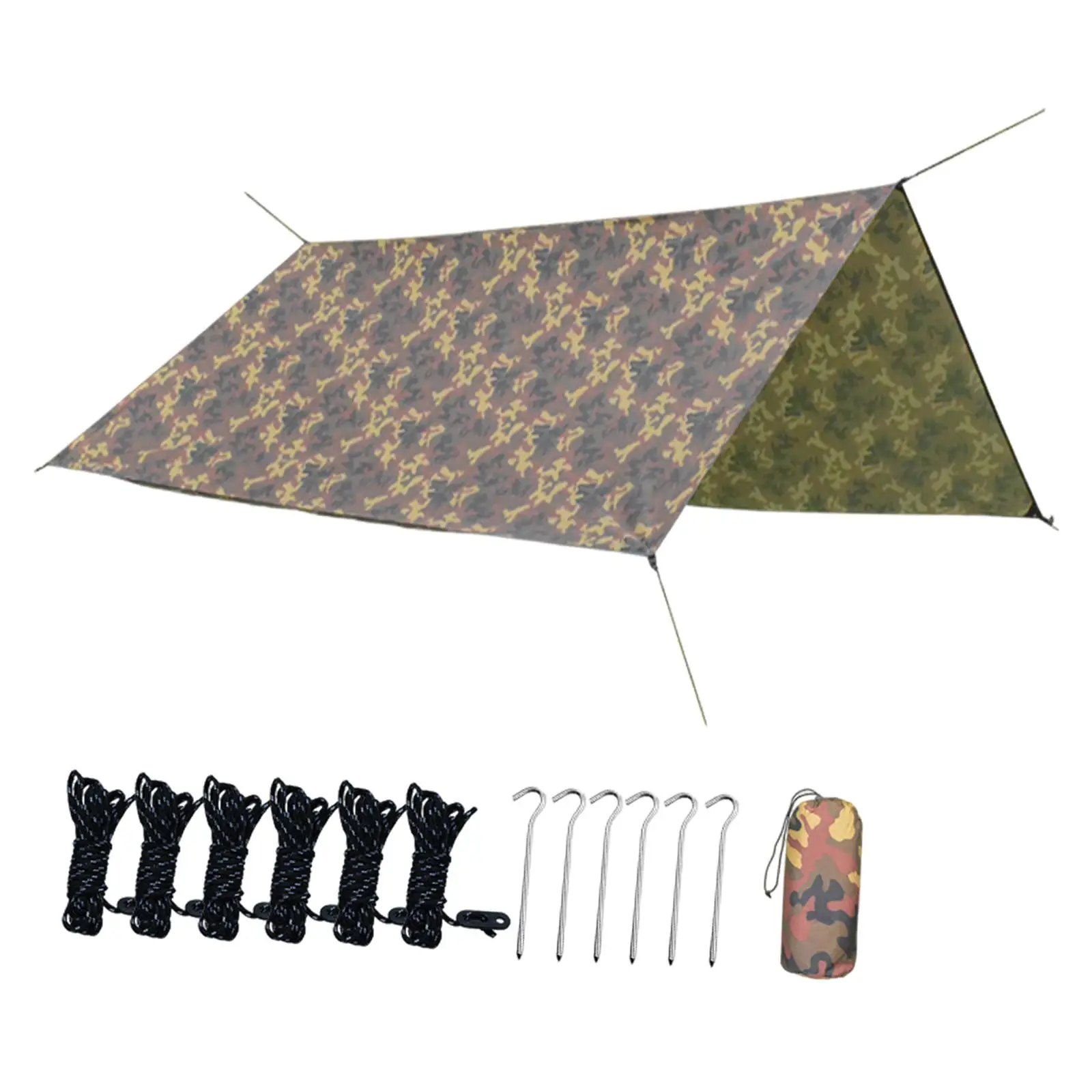 Heavy Duty Camping Tent Tarp,   Hammock Picnic   Rain Tarp Hanging for Awning Canopy Backpacking Survival