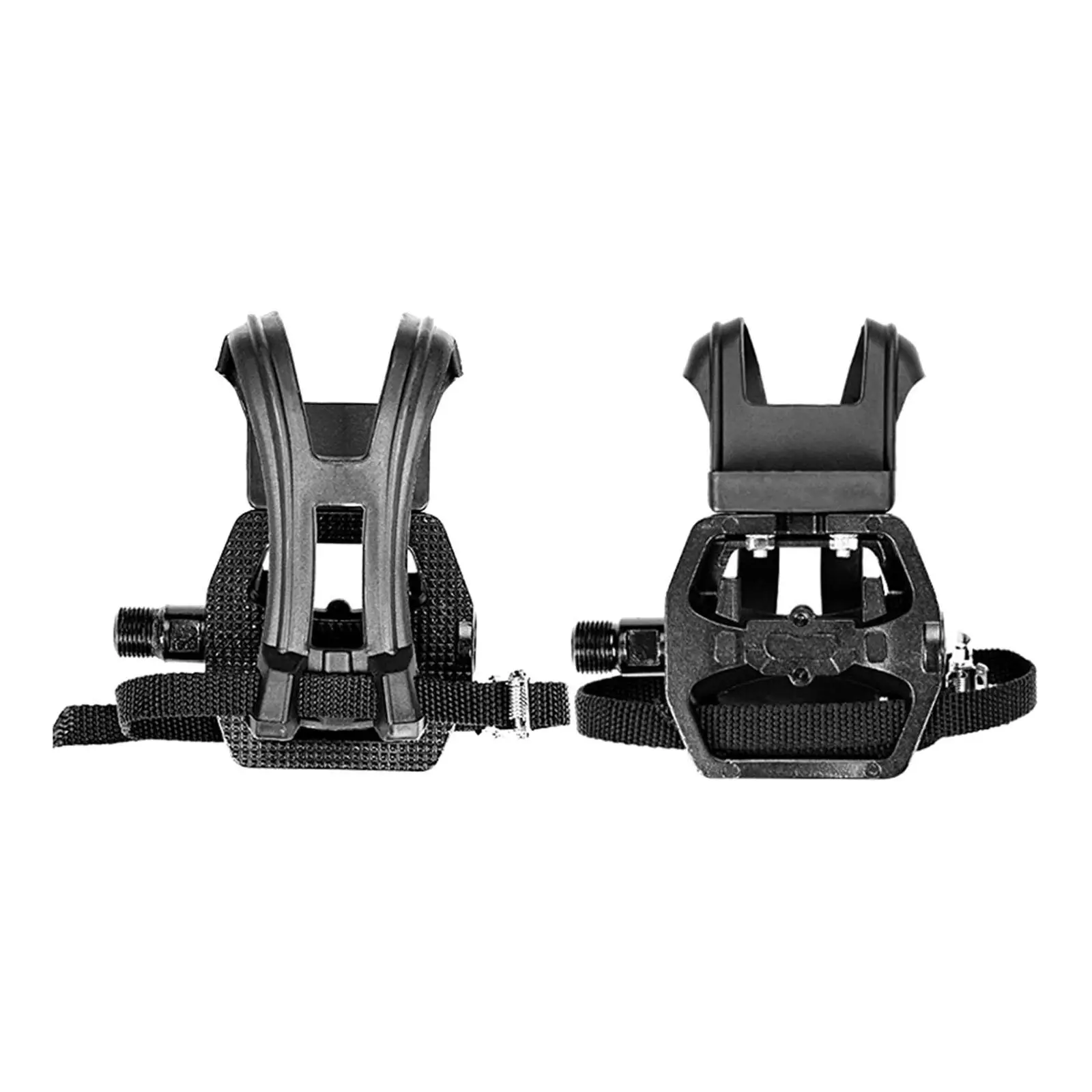 2Pcs Bike Pedal with Straps Toe Cages Stationary bike for Cycling Parts Outdoor