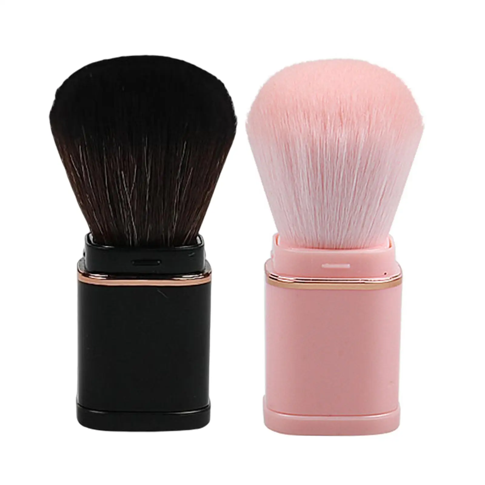 Portable Retractable Makeup Brush with Cover Small Blush Brush for Powder Bronzer Buffing Highlighter Blush
