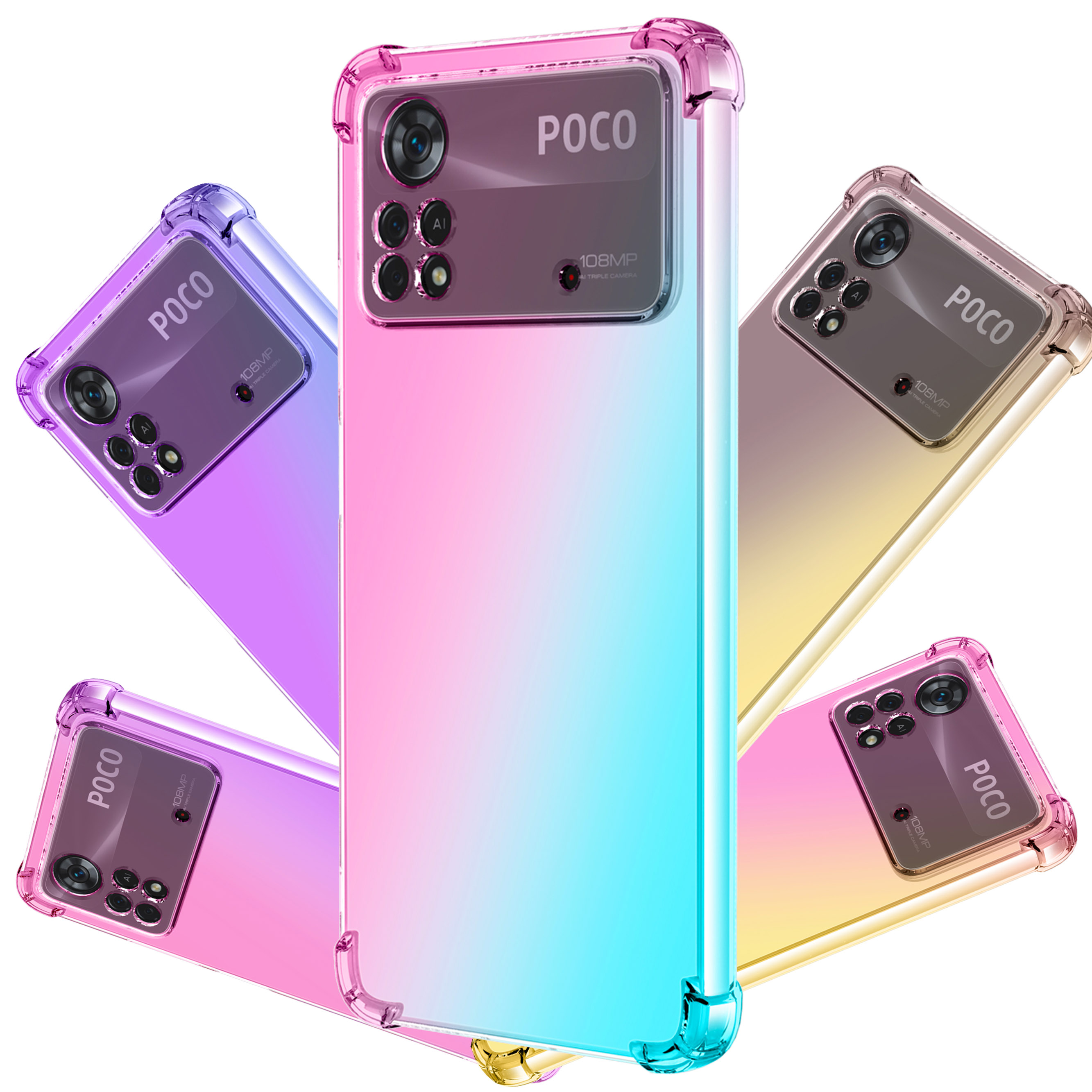 Чехол для телефона Xiaomi poco X4 Pro 5G/Poco X4 GT/Poco X3 Pro/Poco X3  NFC/Poco X3 GT/Poco X2, мягкий чехол-бампер из ТПУ с градиентом, тонкий  Чехол | AliExpress