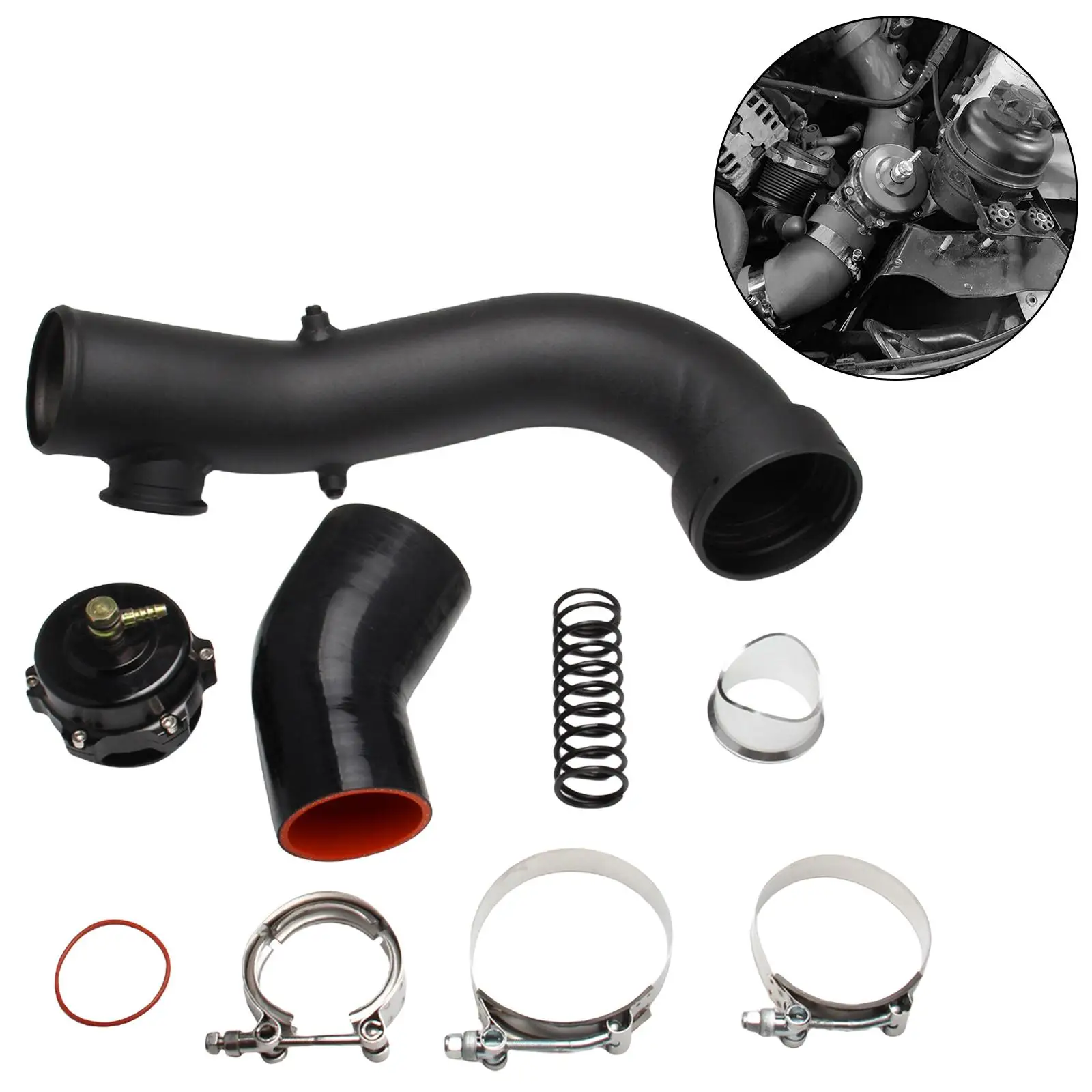 Air Intake Turbo Charge Pipe Cooling Kit for BMW N54 Replaces Easy to Install