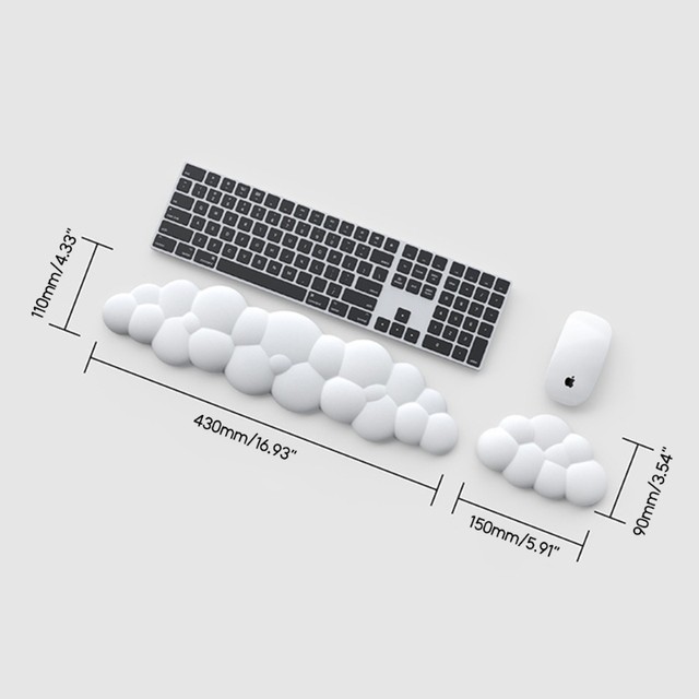 雲のようなキーボードとマウスのリストレスト クッション パーム
