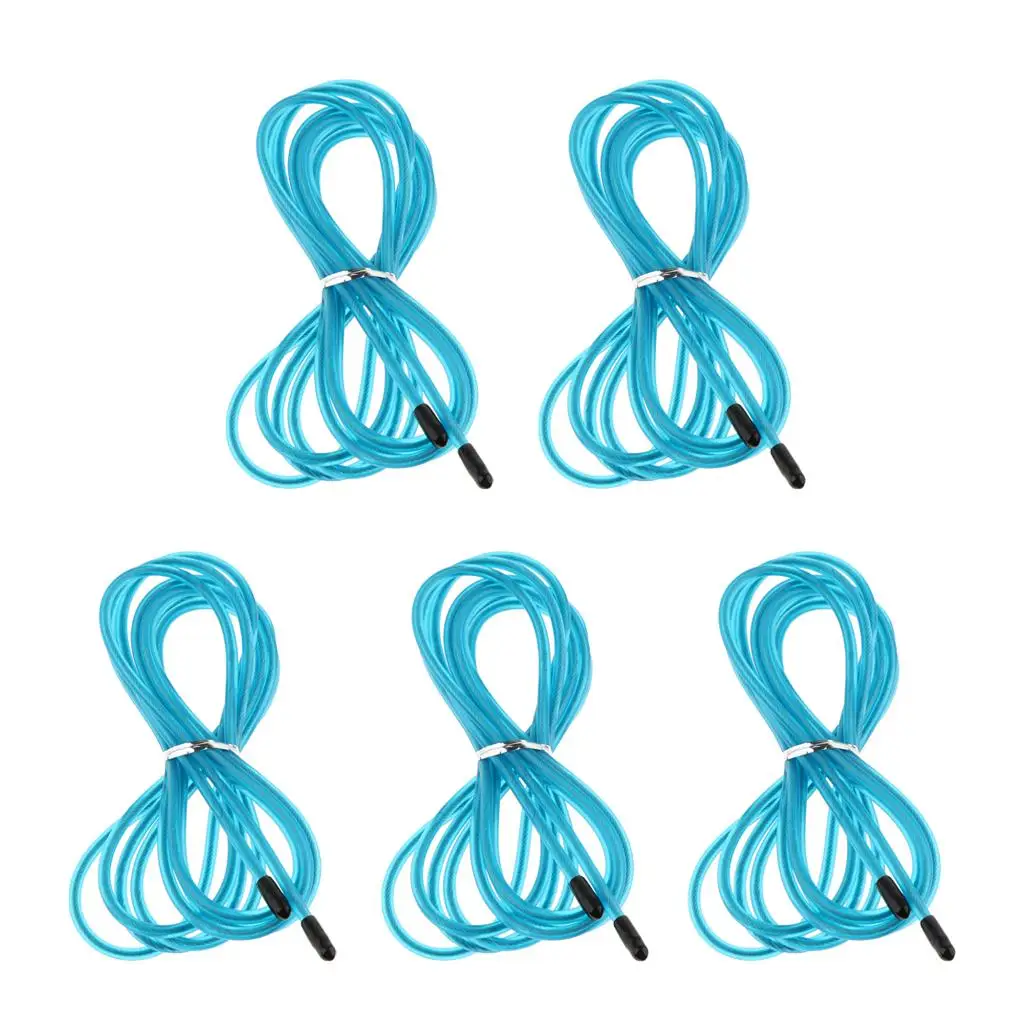 5pcs Stainless Steel Cable Long Skipping Rope Replacement Cable  10ft