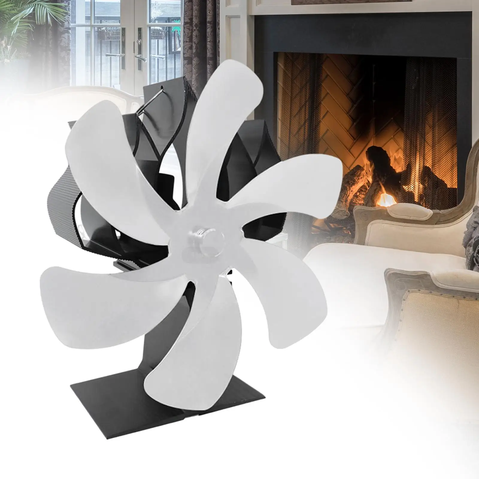 Hot Powered Fan Less Consumption Low Noise Fireplace Fan for Bedroom