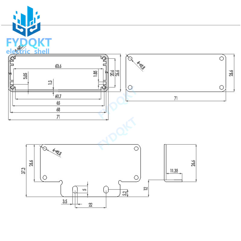 gabinete de alumínio caso prata diy projeto eletrônico pcb instrumento caixa pcb instrumento metal caixa