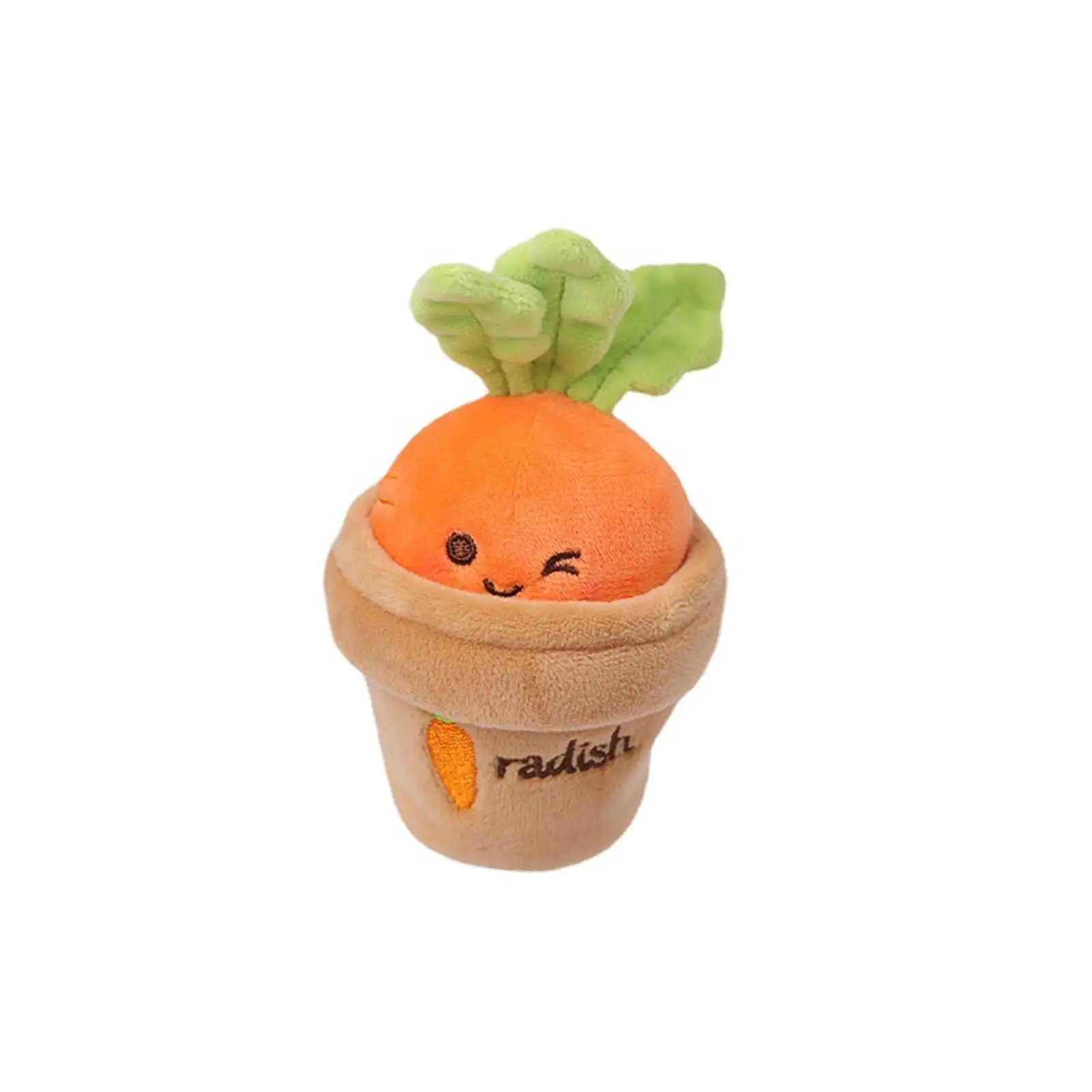 Carrot Plush Toy Keyrings Figure Soft Stuffed Doll Funny for Backpack Home Room Gift