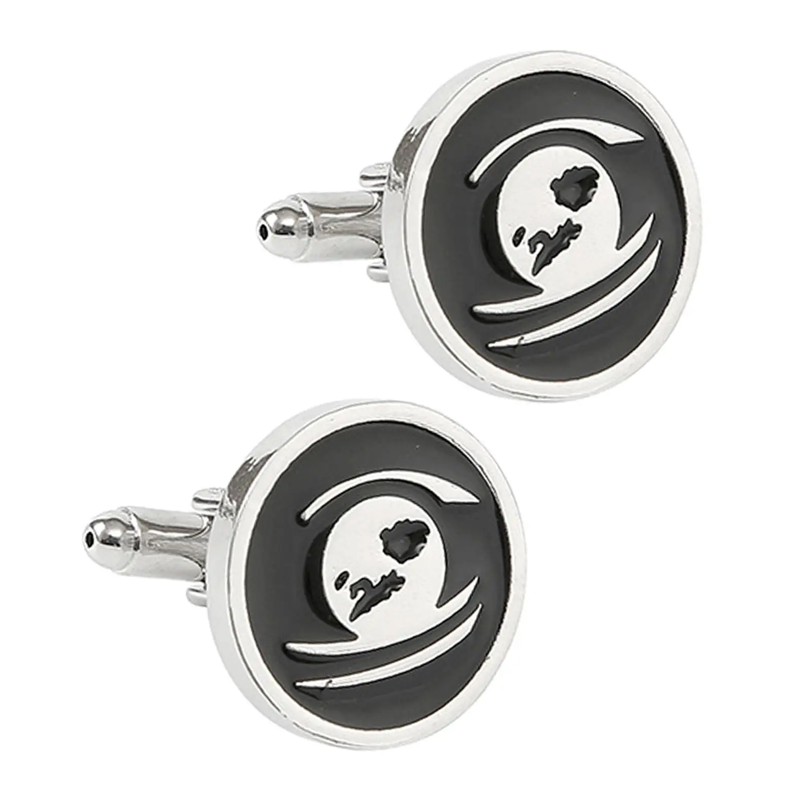 1 Pair Round Men Cufflinks Jewelry Formal Stylish Cuff Links for Shirt Accessories Tuxedo Wedding Husband Groomsmen/