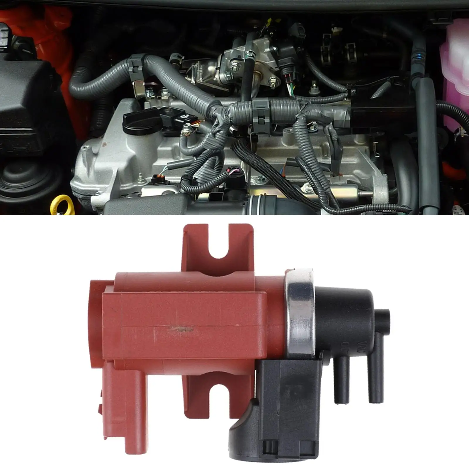  Solenoid Valve Easy Installation Red Pressure Converter Fits for    07-15 6G9Q-9E882-Ca Car Supplies 