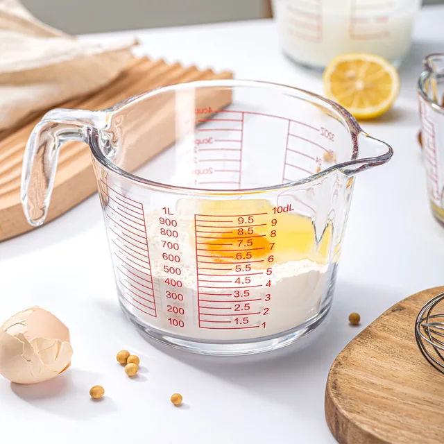 High temperature zone scale microwavable glass measuring cup kitchen baking  cup - AliExpress