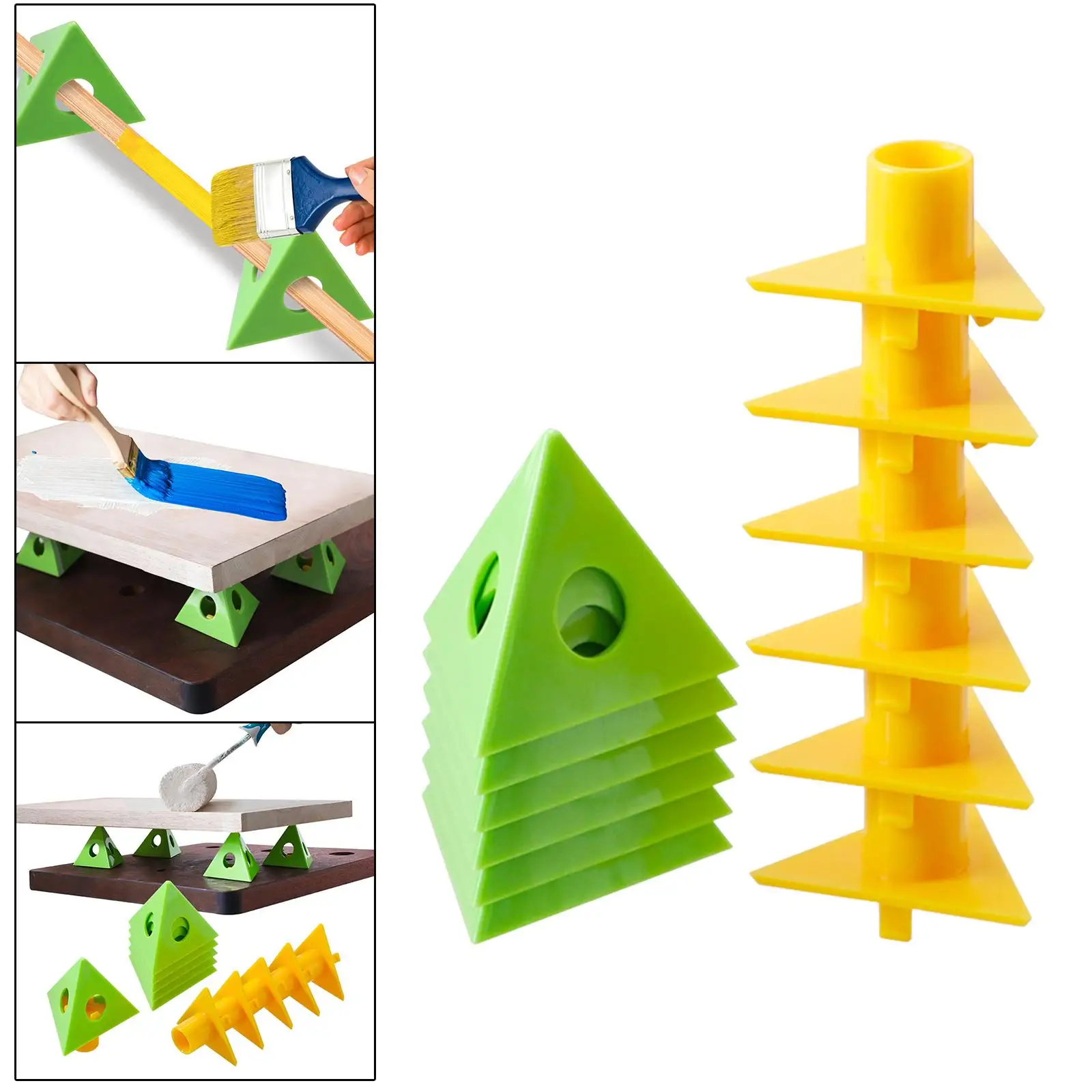 6Pcs Paint Pyramids for Painting Painter Painting Stands Mini Cone Paint Stands for Acrylic and Epoxy Pouring Woodworking