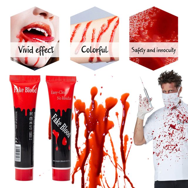 Frascos artificiais de plasma falsificados, Maquiagem Vampiro Tricky,  Adereços paródia, Pintura facial - AliExpress