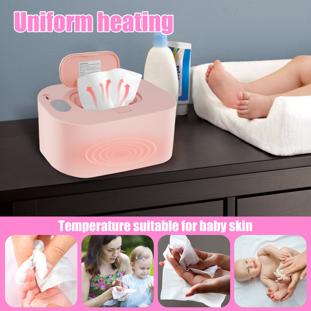 BABY WIPE WARMER 40-55°C Adjustable Baby Wipe Warmer Dispenser, £12.33