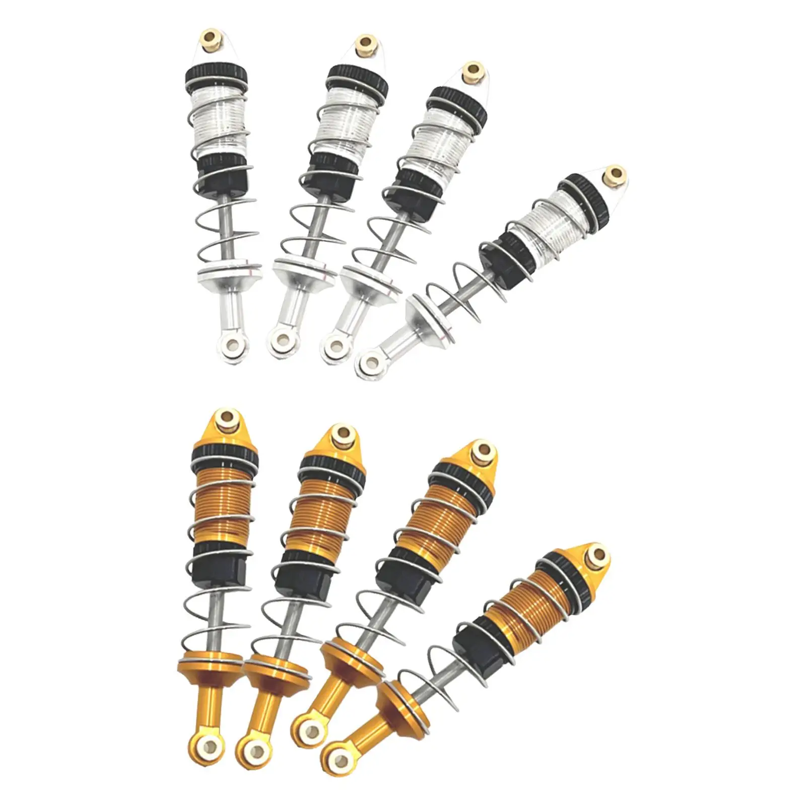 4x RC Shock Absorber Front and Rear RC Shocks Damper 1/16 Scale Spare Parts for 16207 16209 Model RC Hobby Car Trucks