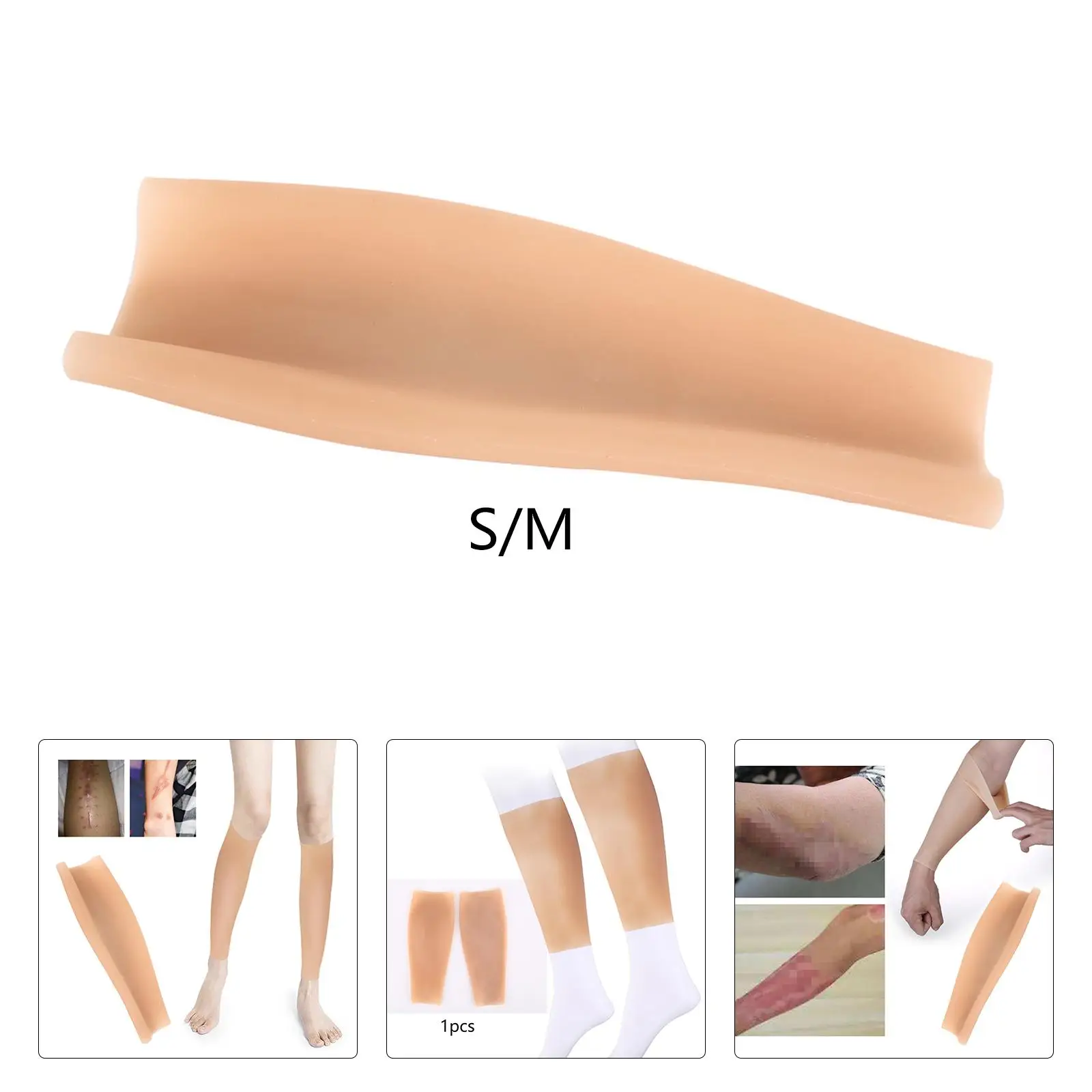 Silicone False Arm Calf Sleeve Wearable Cover Lifelike Fake Leg