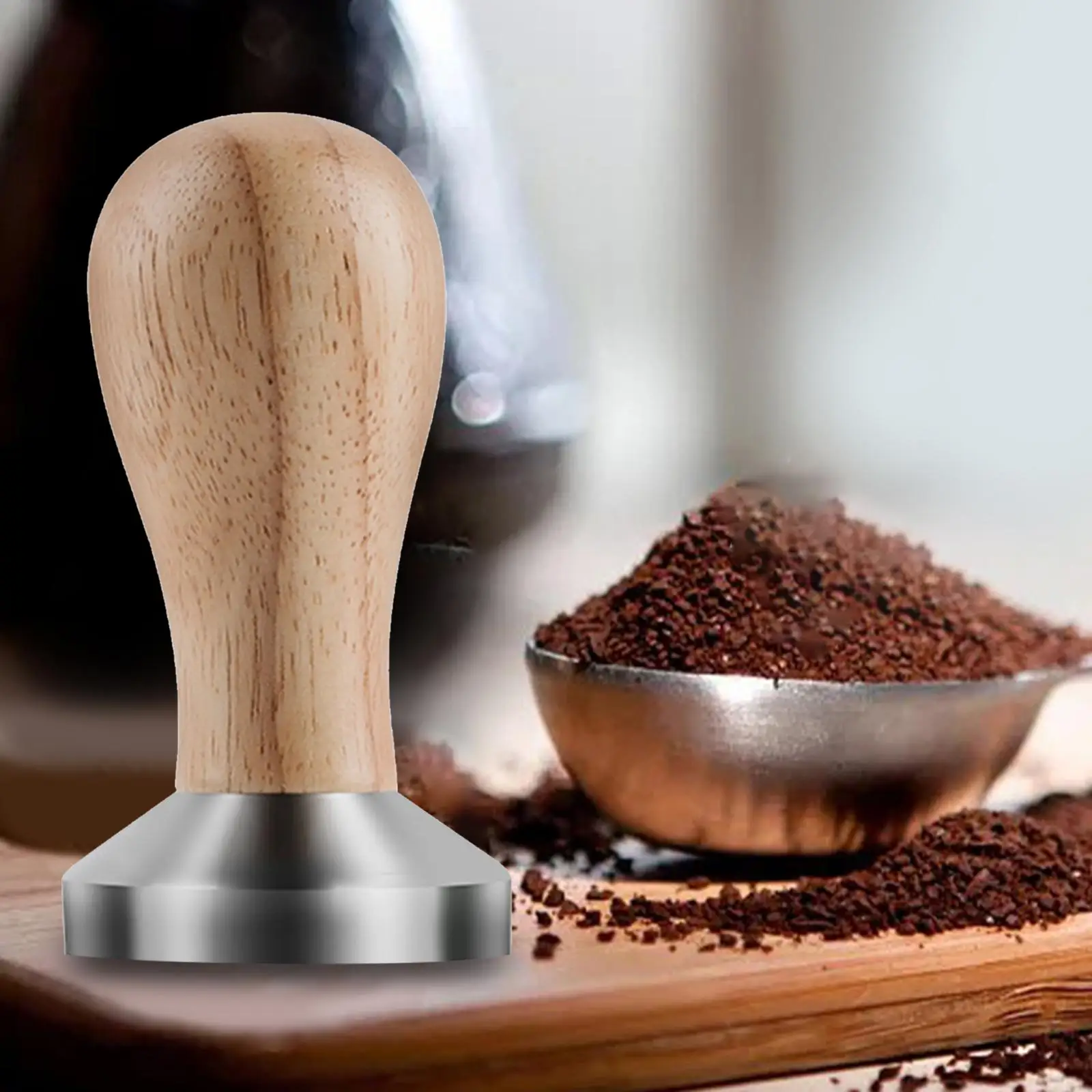 Professional Coffee Tamper Wooden Handle Leveler Tool Professional Espresso Distributor Leveler Tool Barista  Distributor