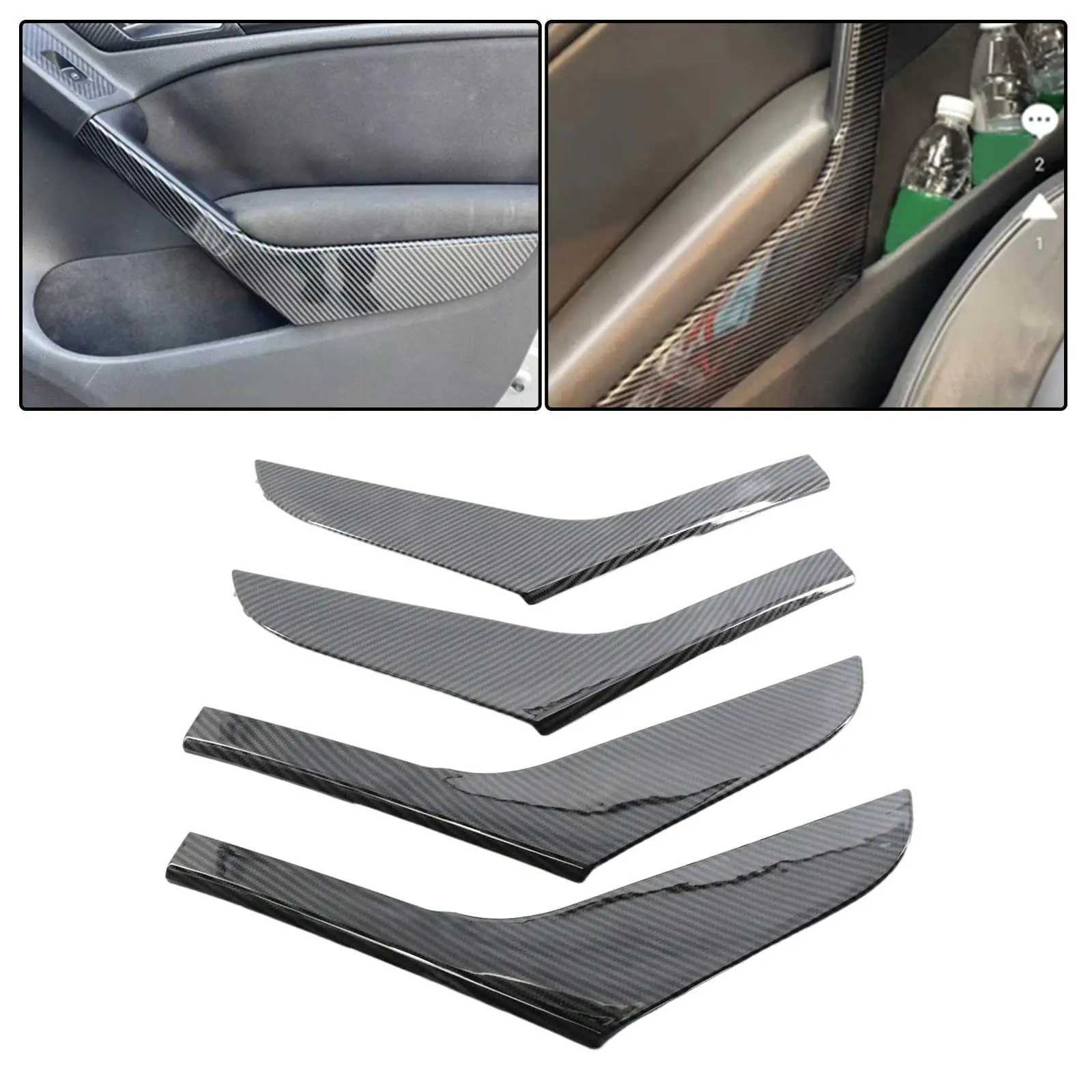 4 Pieces Inner Door Armrest Handle Cover Trim for VW Golf MK6 Accessory