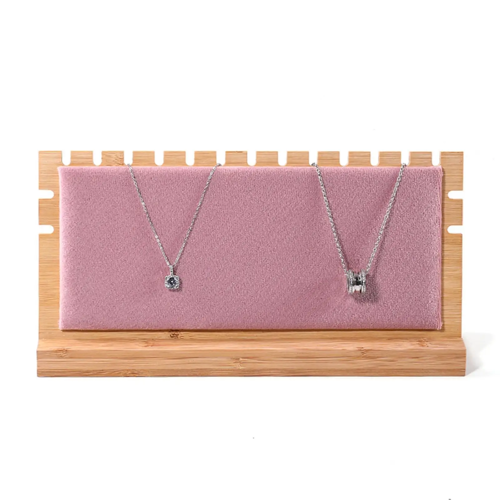 Necklace Display Board Jewelry Organizer Portable Rack, Chains, Wood Jewelry Display Stand Necklace Holder for Display Case