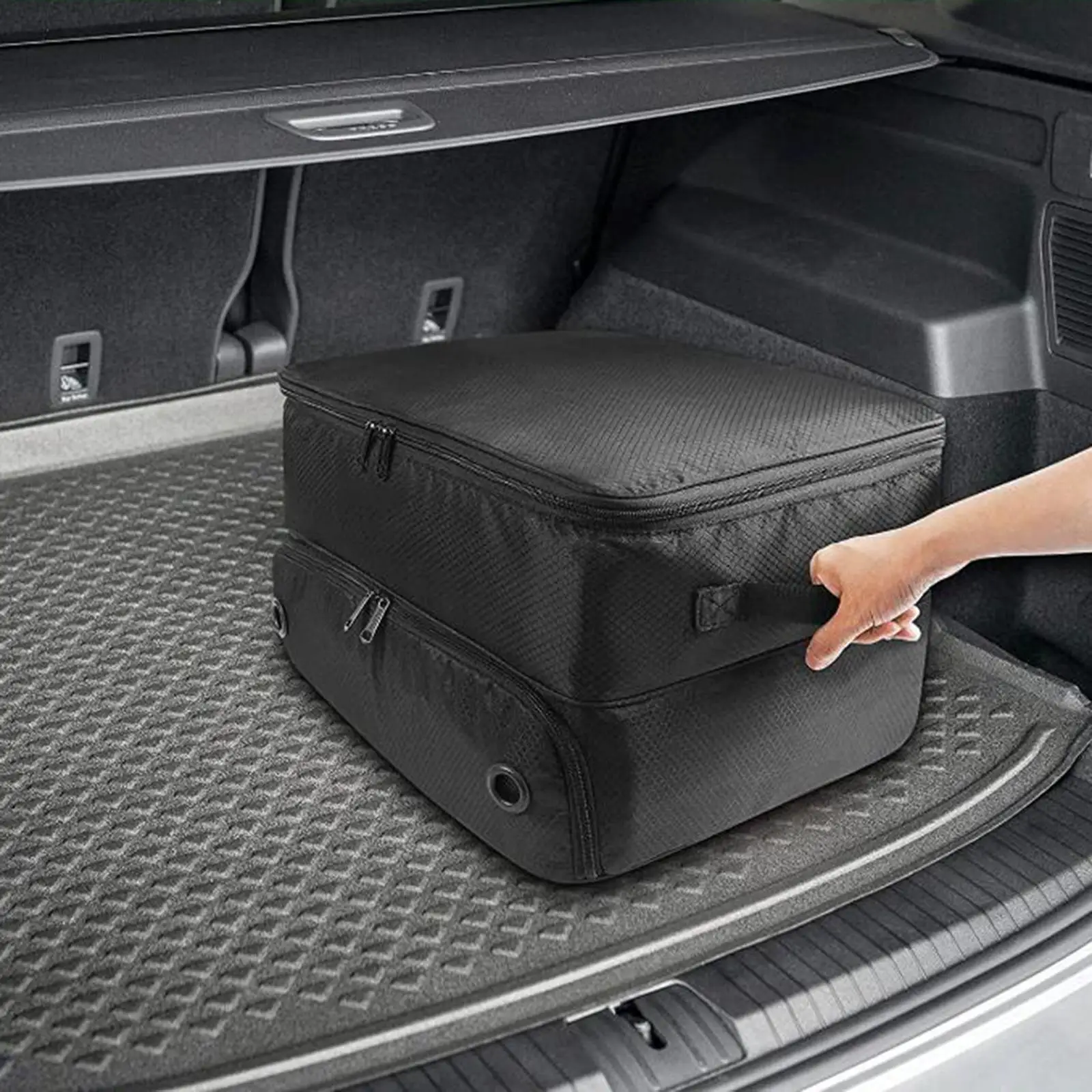 Car Trunk Organizer with Lid Wear Resistant Waterproof for Auto Travel