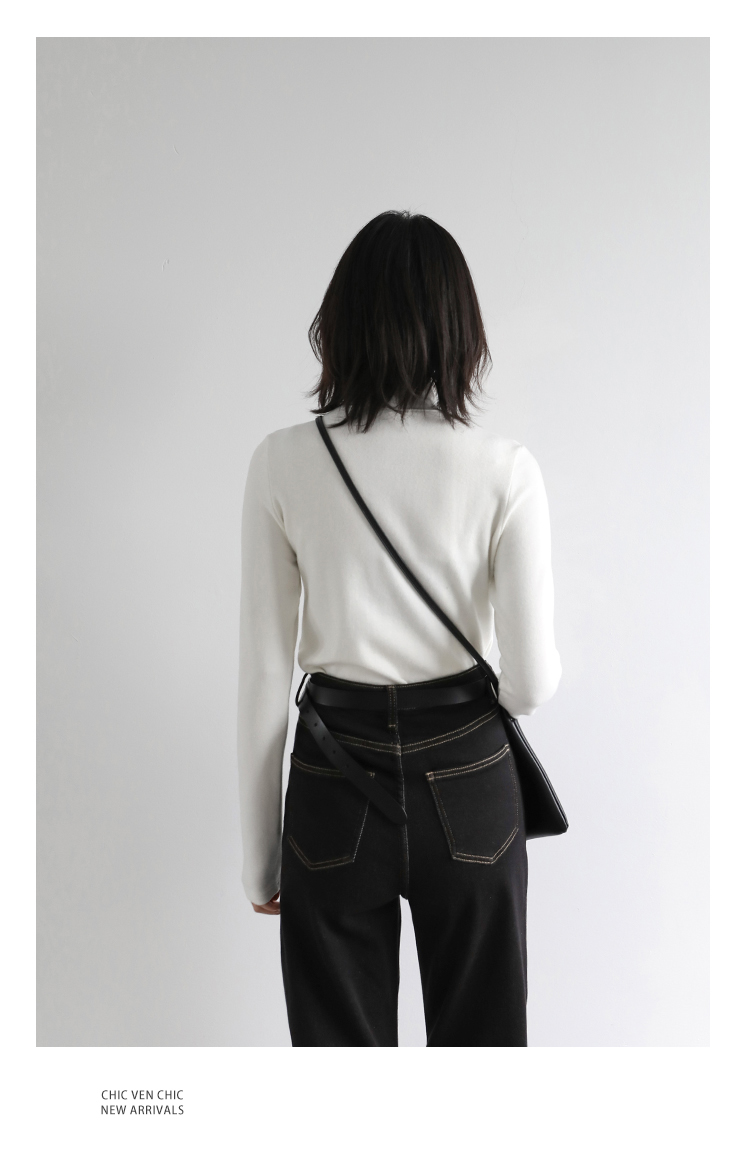 CHIC VEN Women Sweatshirt Turtleneck Pullovers Casual Solid Dralon Warm Bottom Blouse Office Lady Tops Autumn Winter 2023