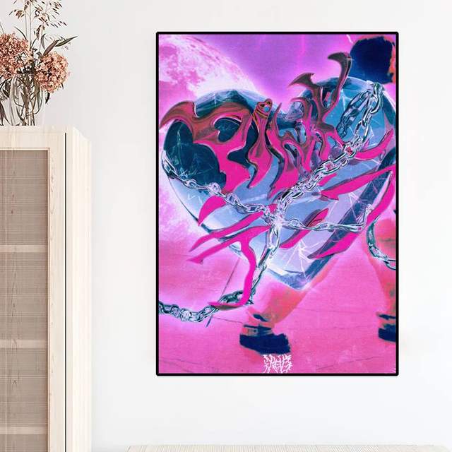 Lil Uzi Vert Pink Tape New Album Home Decor Poster Canvas - Mugteeco