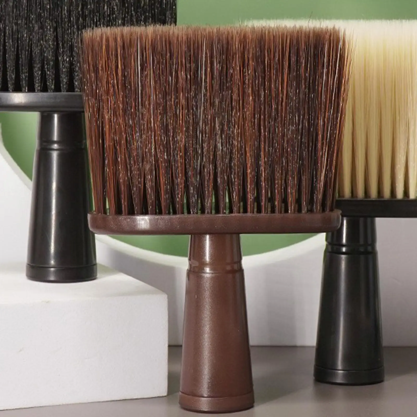 Barber Neck Duster Brush Soft Nylon Bristles Haircut Cleaning Brush for Home Use