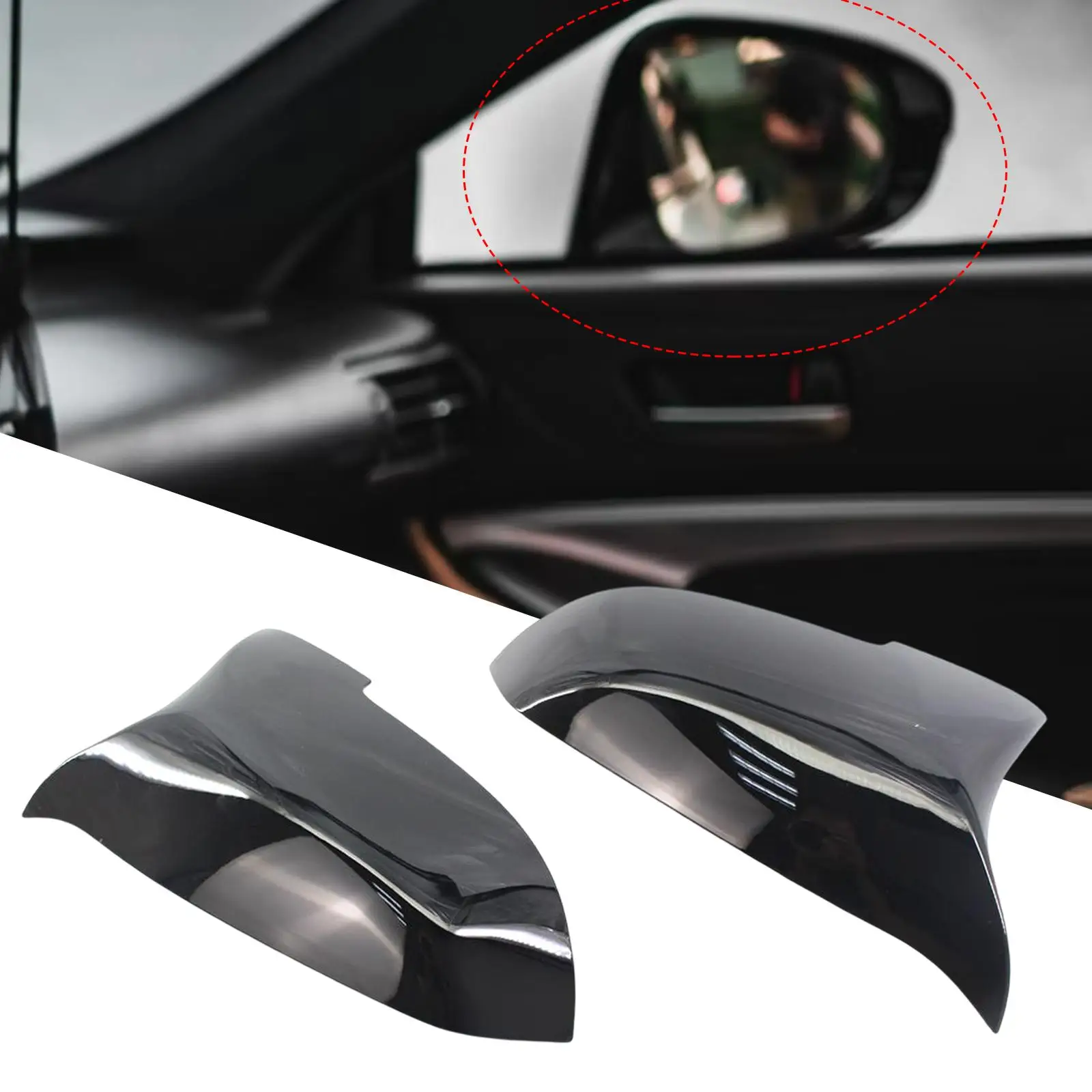 Rear View Side Mirror Caps 51167308683 Side Rear View Mirror Cover Cap for    F12 F13 Spare Parts