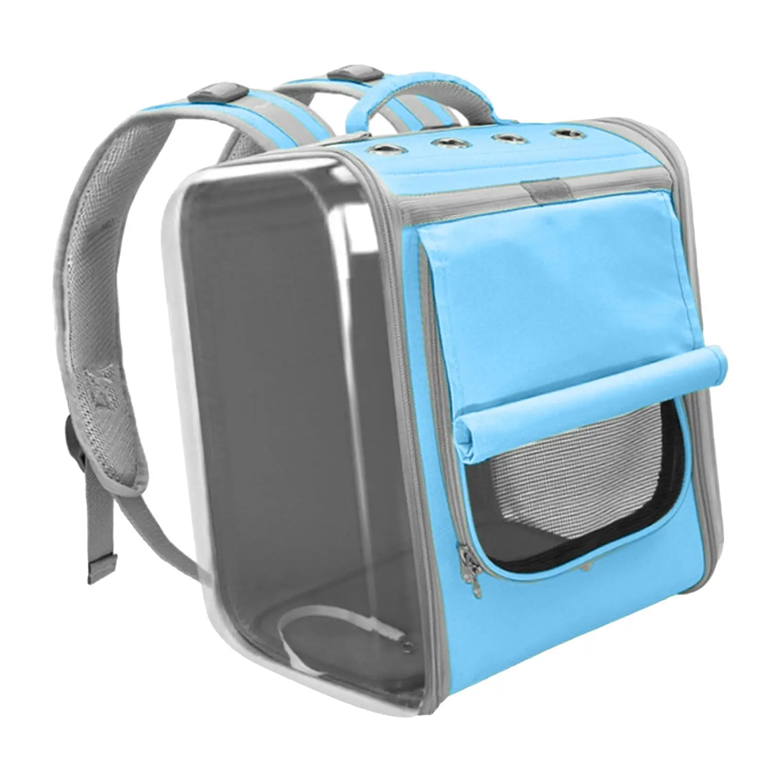 Pet Carrier Portable Easier Carrying with Adjustable Shoulder Straps Transparent Window Ventilated Dog Backpack for Camping