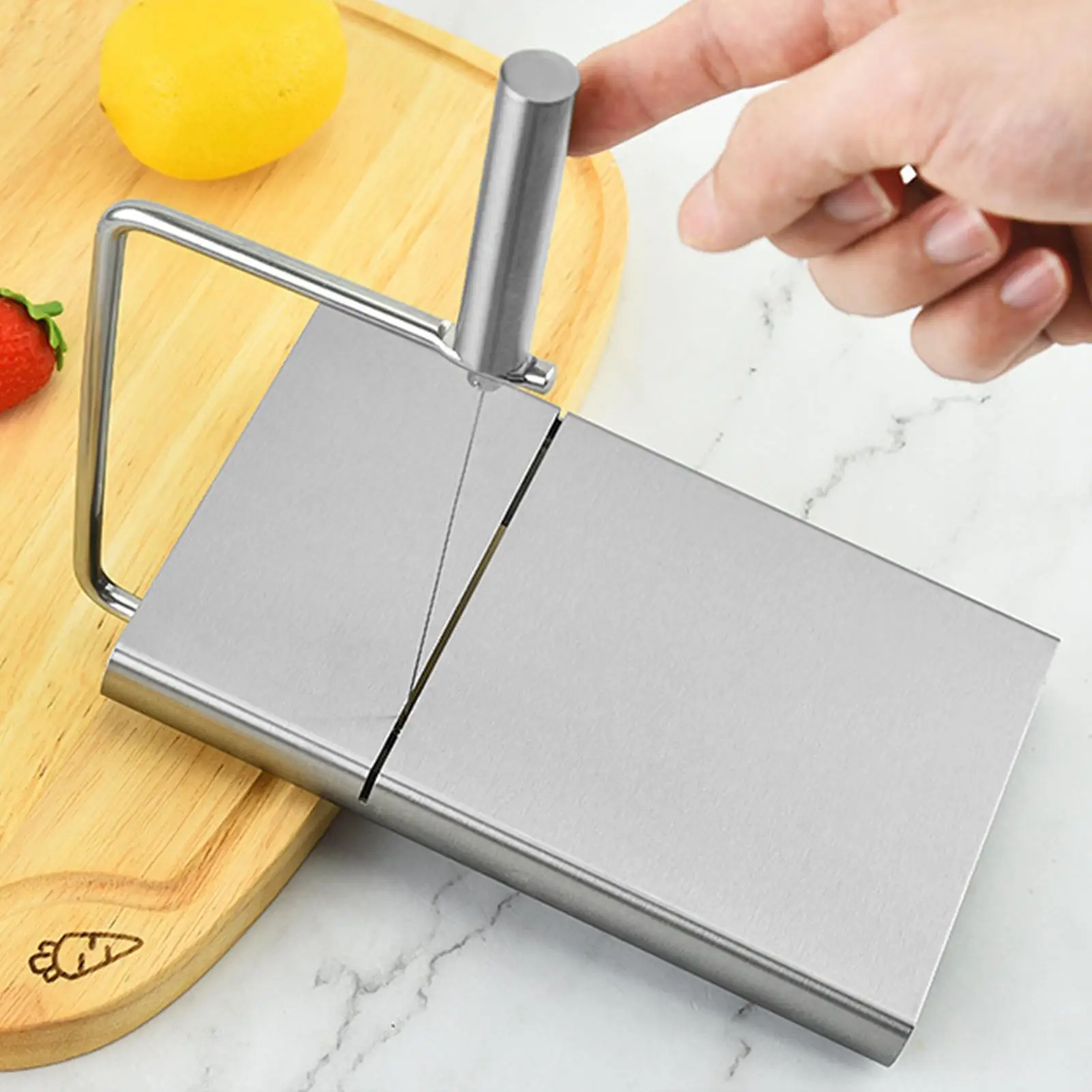 Cheese Slicer Cutter Kitchen Gadgets Heavy Duty Replacement Wires Multipurpose Cheese Board with Wire Cutter for Home Kitchen