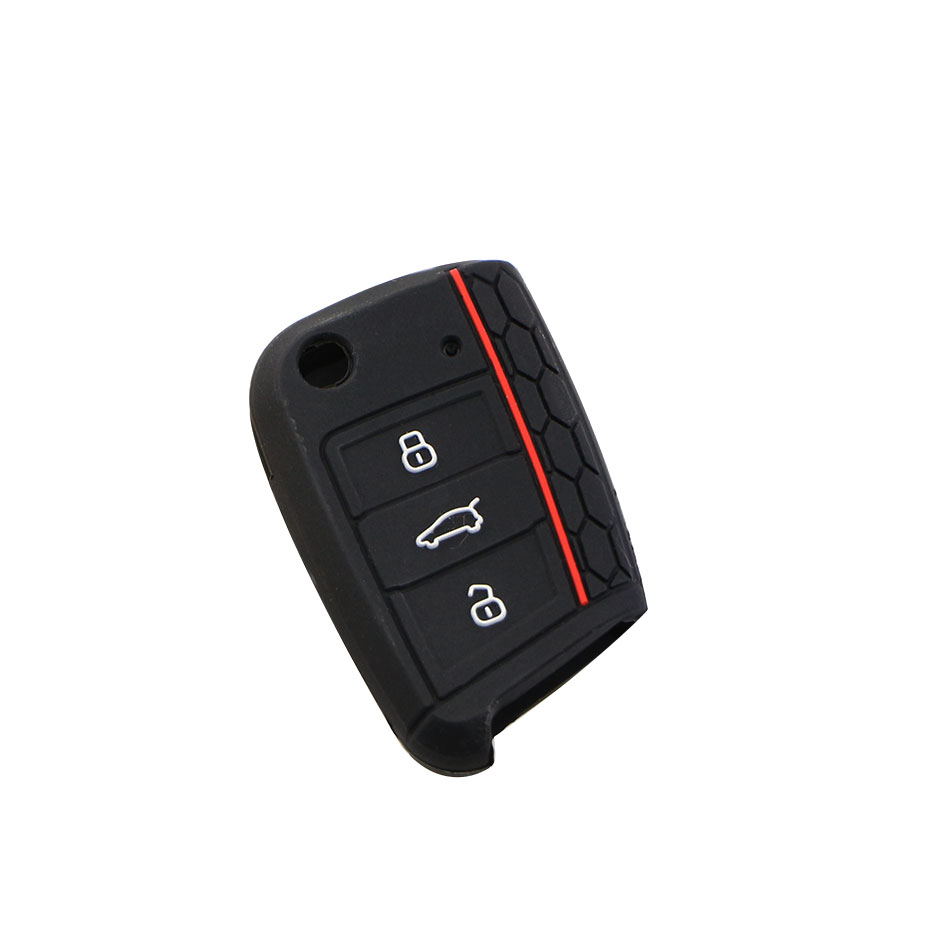 Autoschlüsselhülle Silikonhülle für VW Golf 7 MK7 VII Tiguan MK2 Polo Skoda Octavia A7 Kodiaq Seat Ateca Leon – Detail 6
