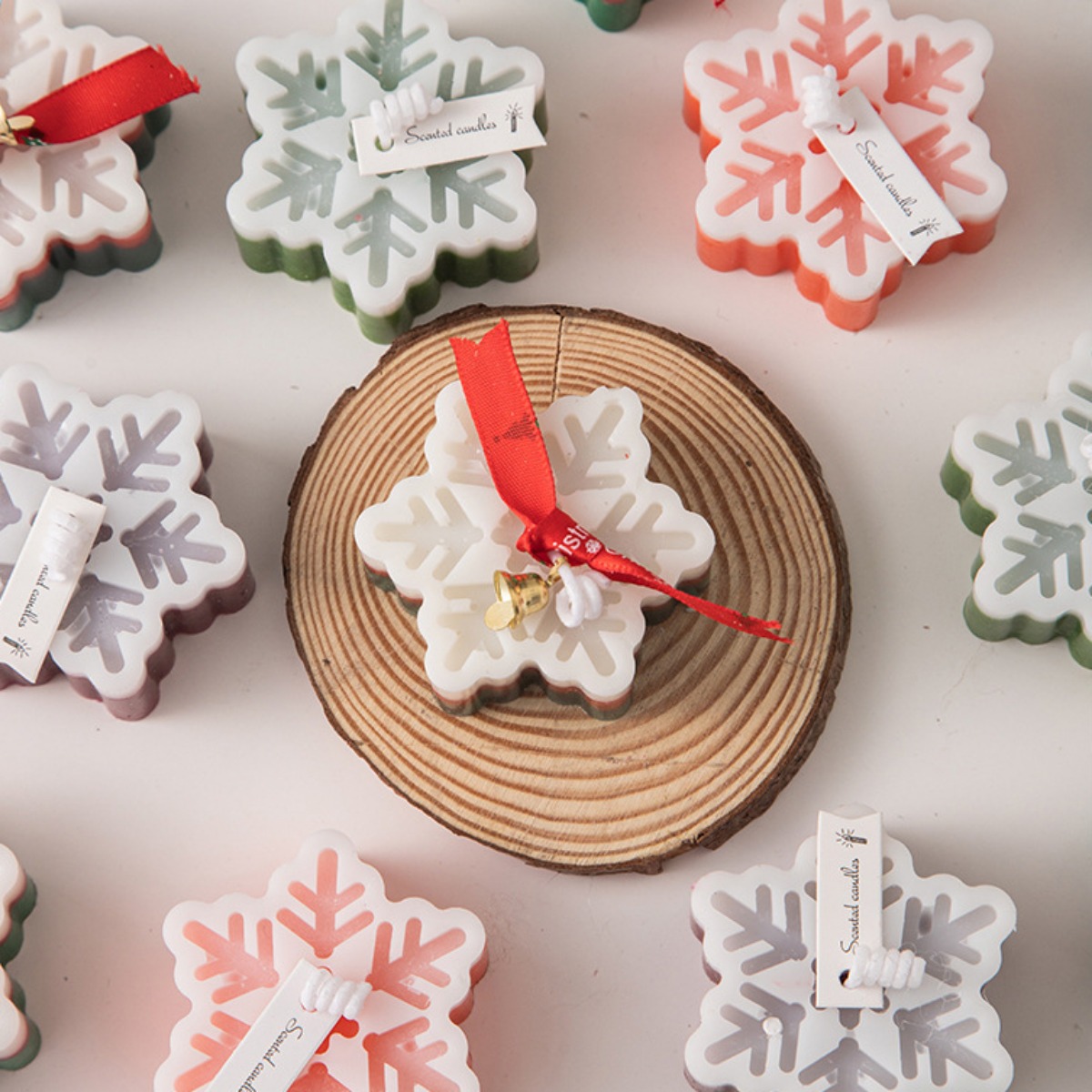 Description Picture 6 of itemWinter Snowflake Candle Silicone Mold 3D Hexagonal Snow Soap Resin Crystal Mould Chocolate Mousse Cake Decor Christmas Gifts