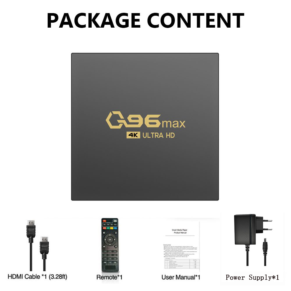 Title 12, Q96 Max TV-Box Android 11 Amlogic S905 4G Quad ...