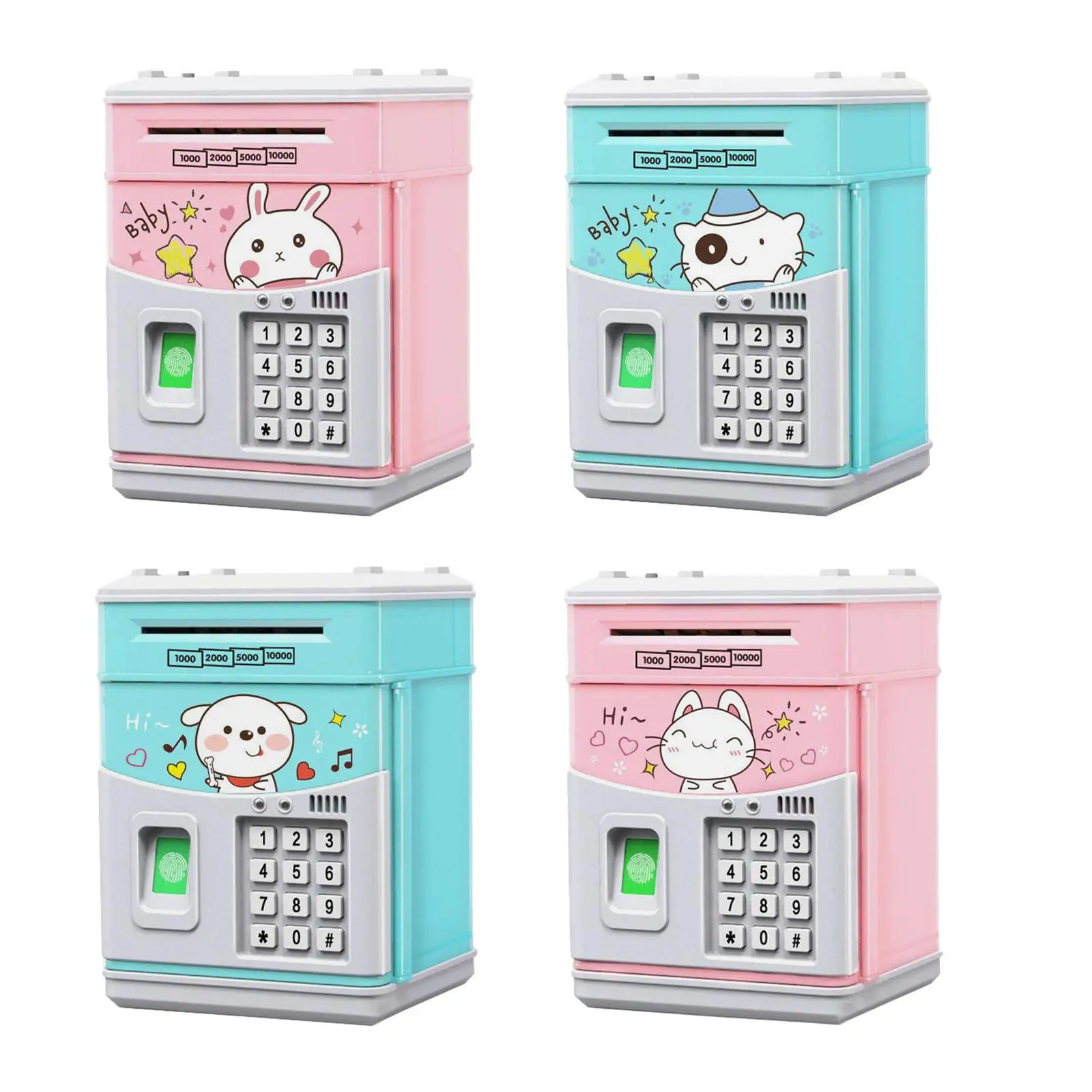 ATM Piggy Scroll Cash Face Recognition Money Saving Box for Children Boys Kids Holiday Gifts