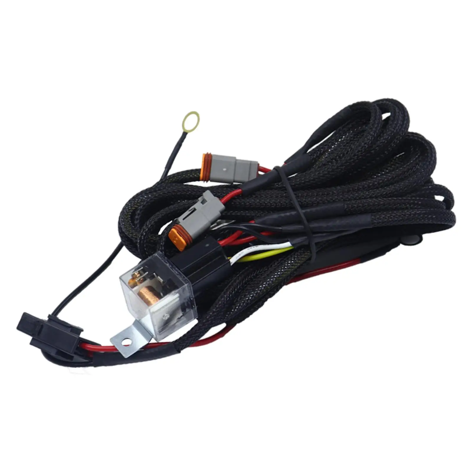 Front Fog Light Lamp Wire Harness 12V 40A Relay Socket Kit Fits for Vehicle