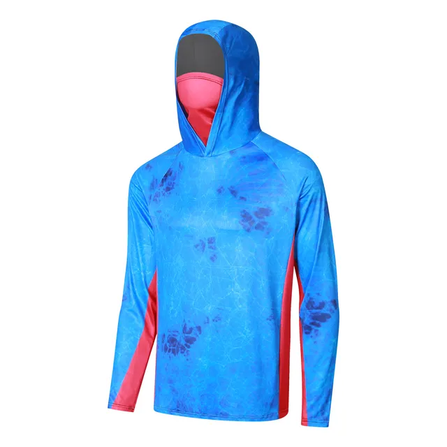 Fishing Hoodie Shirts Mask UV Protection Neck Gaiter Fishing Clothing Men's  Breathable Performance Fishing T-Shirts - AliExpress
