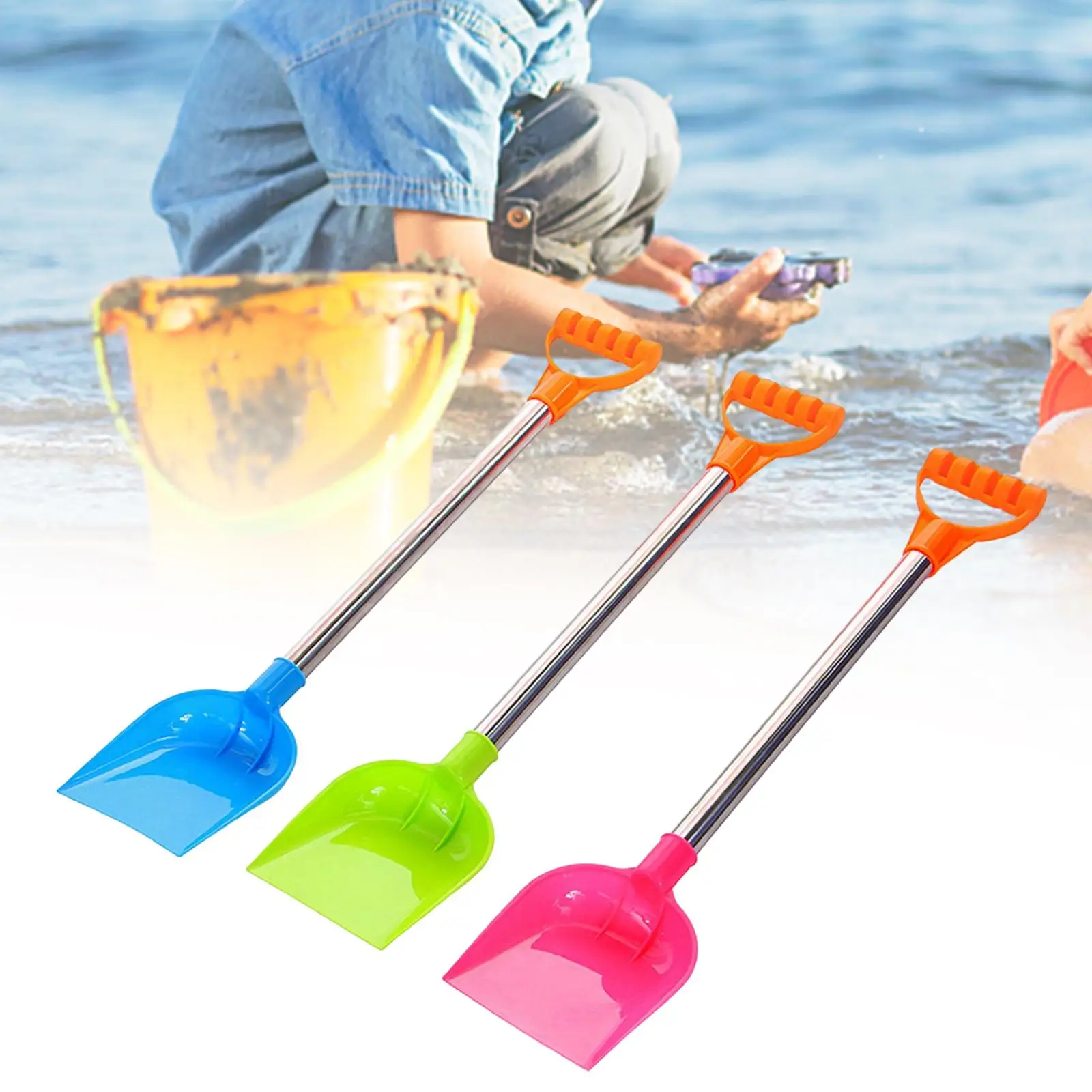 3Pcs Kids Beach Sand Toys Set Building Sand Playset Gardening Tool Set Portable