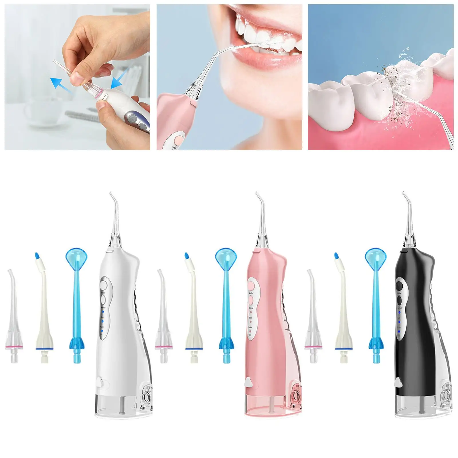 Water Oral Flosser Irrigator Fresh Breath Tooth Stains Oral Care Oral Clean Water Floss Jet Toothpick Teeth Cleaner for Travel