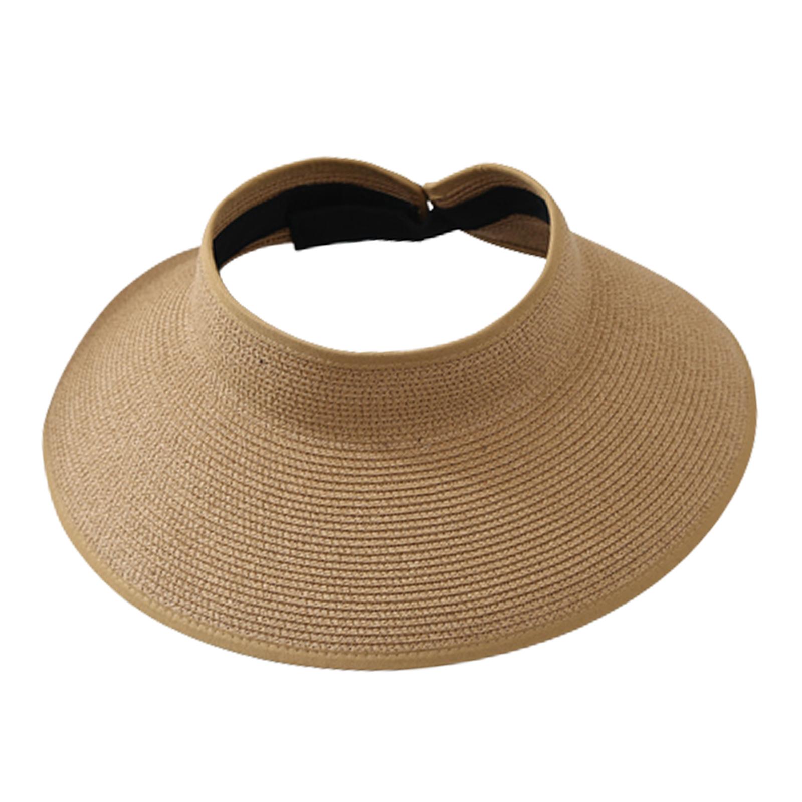 Women Straw Hat Sun Hats Wide Brim Portable Casual Sun Protection Lightweight Hat Beach Hats for Spring Outdoor Travel Trips