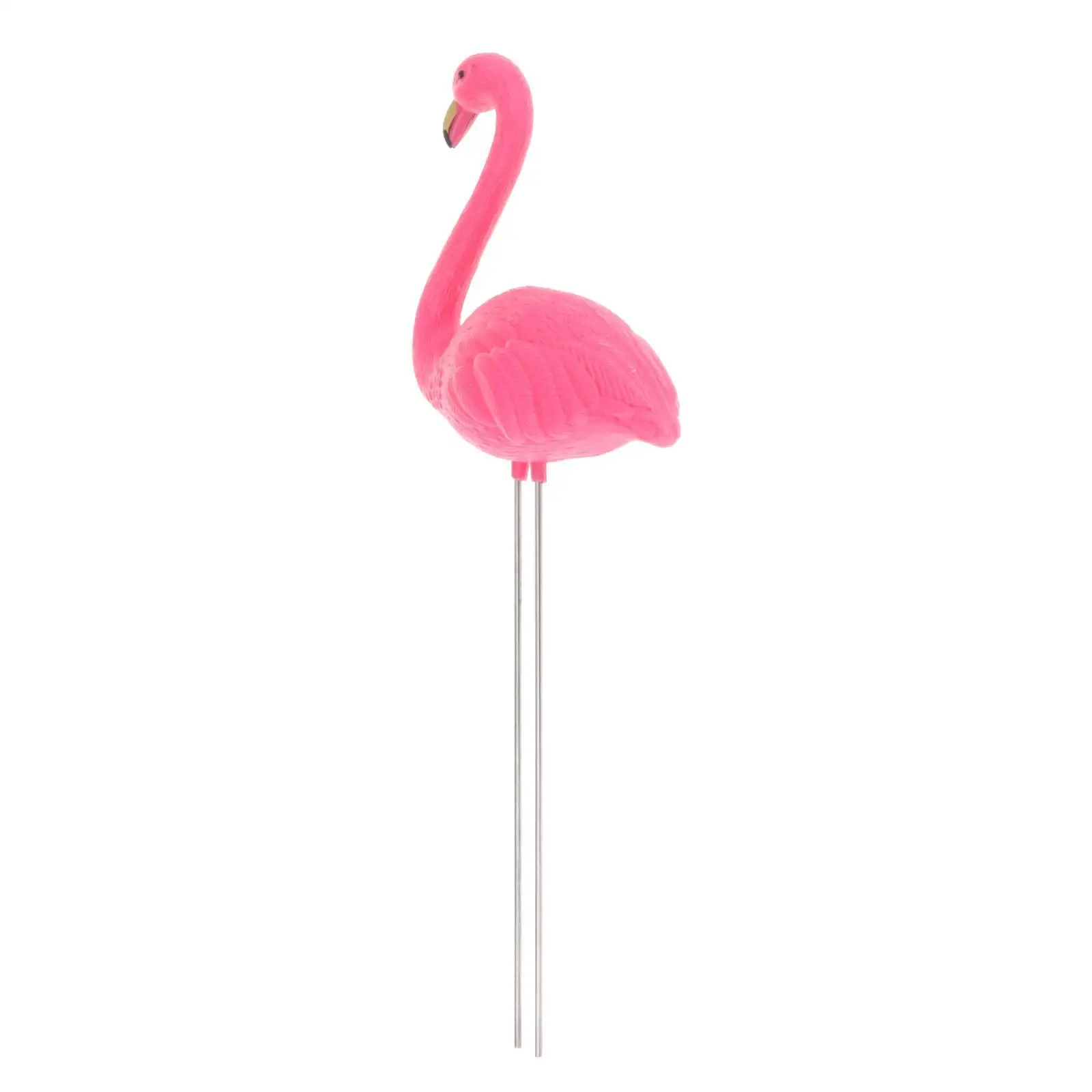 2xFlamingo Garden Stake Yard Ornament Decoration Beach Outdoor Backyard Party Look Up 40.5x16cm